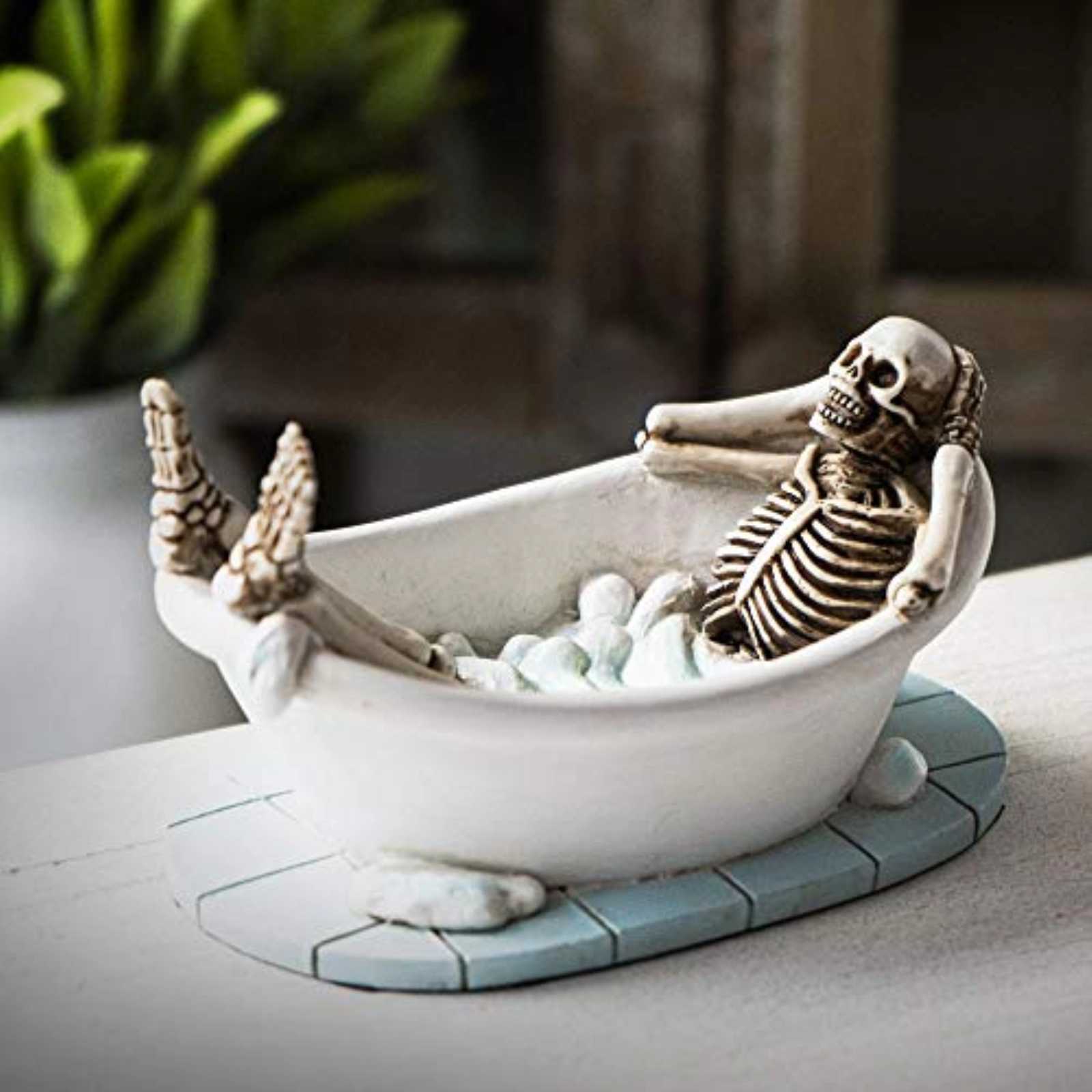 Pacific Giftware Life After Death Skeleton in The Bath Tub After Life Home Decor Resin Figurine 5 x 2.75 inch