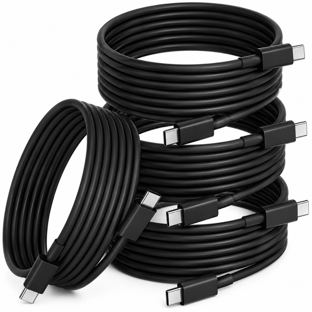 Qixxronics 4PCS USB-C to Cable 6FT, Charging for iPhone 16 E/17/Air/15/Pro/Plus/Pro Max, MacBook, iPad Pro/Air
