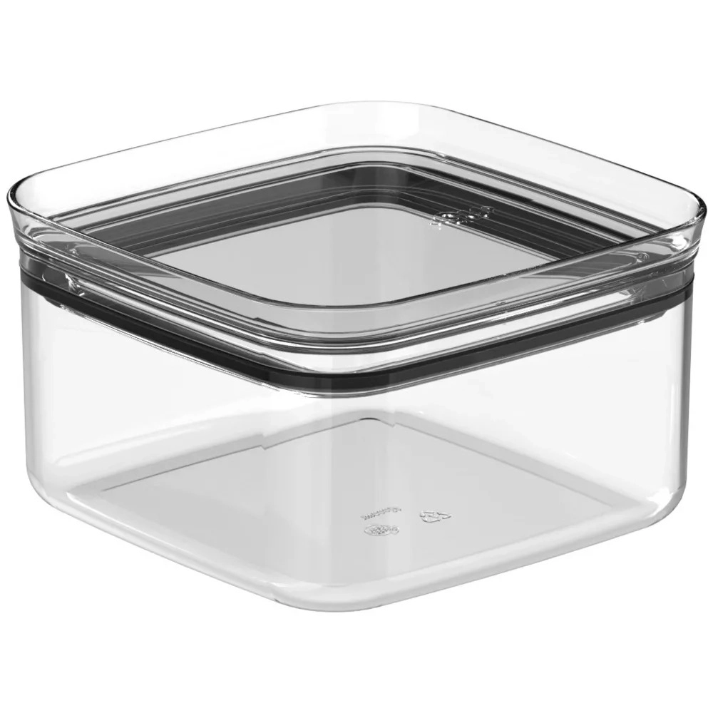 OU Airtight Food Storage Container 4.2 Cup BPA Free Clear Plastic Container w/ Leak Proof Lid Stackable Pantry Organizer