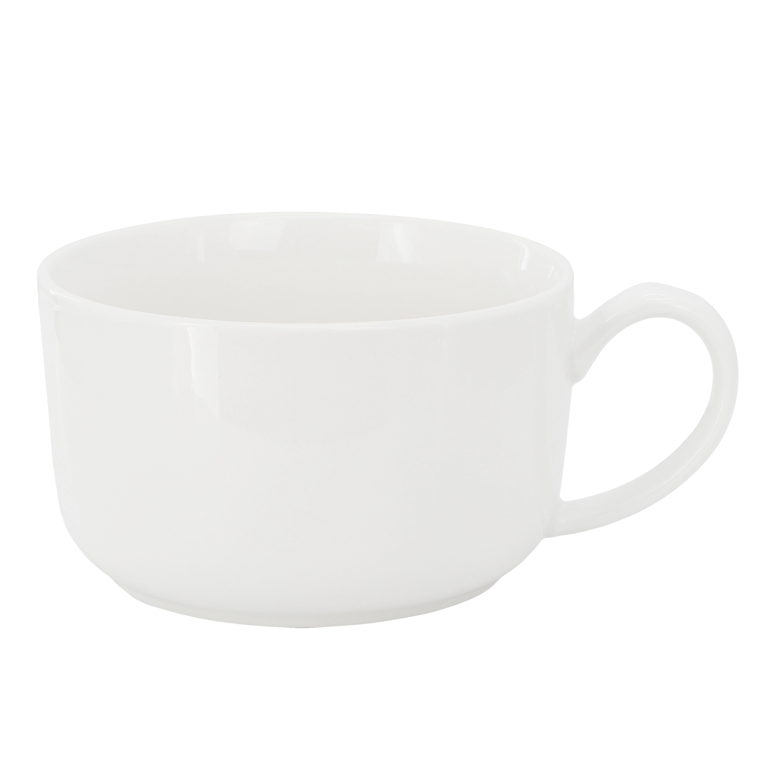 Gibson Home Great Essentials 4 Piece 32.5 Ounce Fine Ceramic Large Latte Mug Set in White