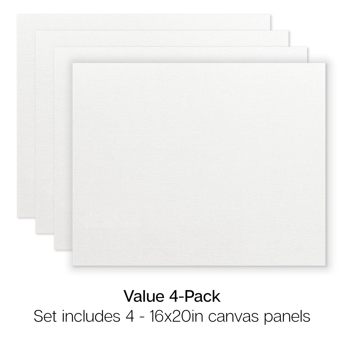 KINGART Canvas Panel Boards - 16" x 20" 4-Pack