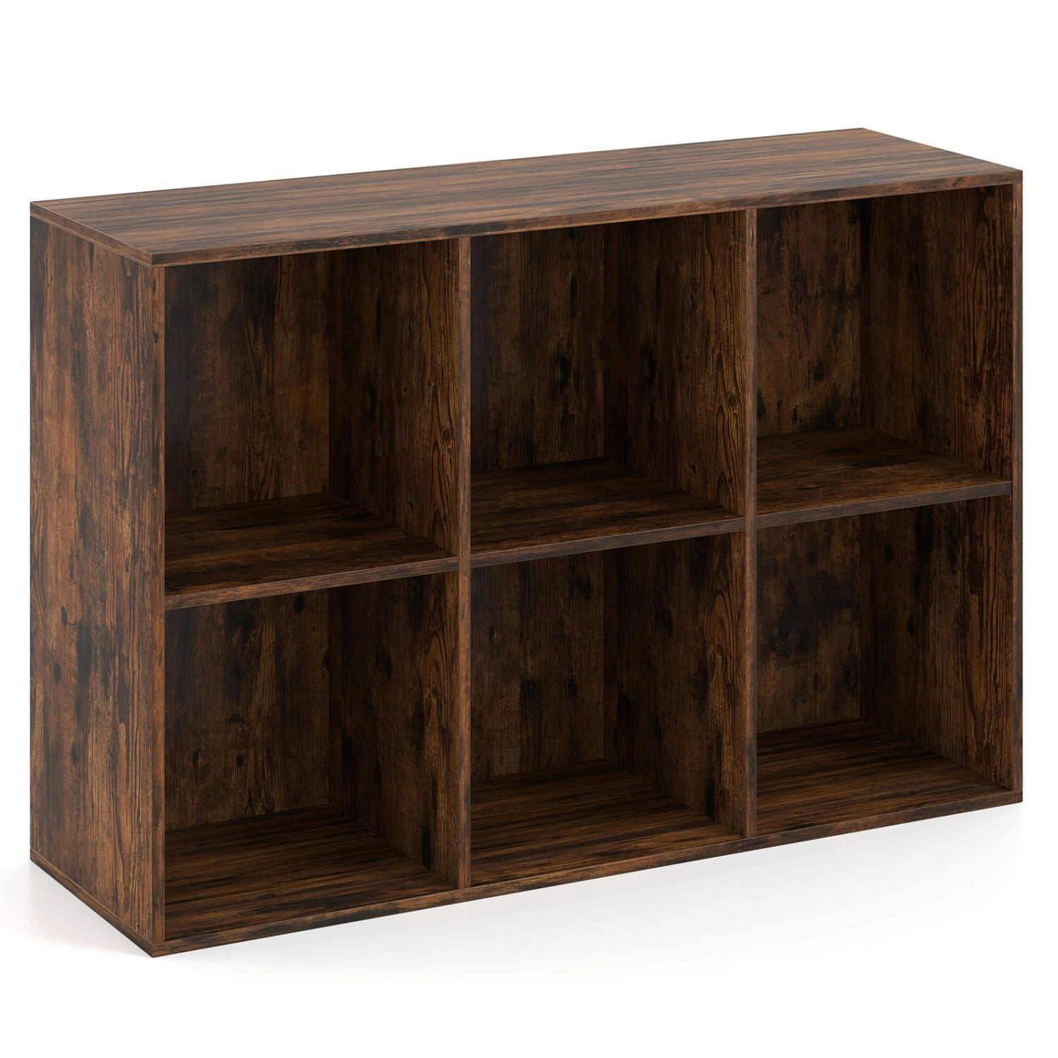 SlickBlue 6 Cube Bookcase with Open Storage Shelves for Home Organization