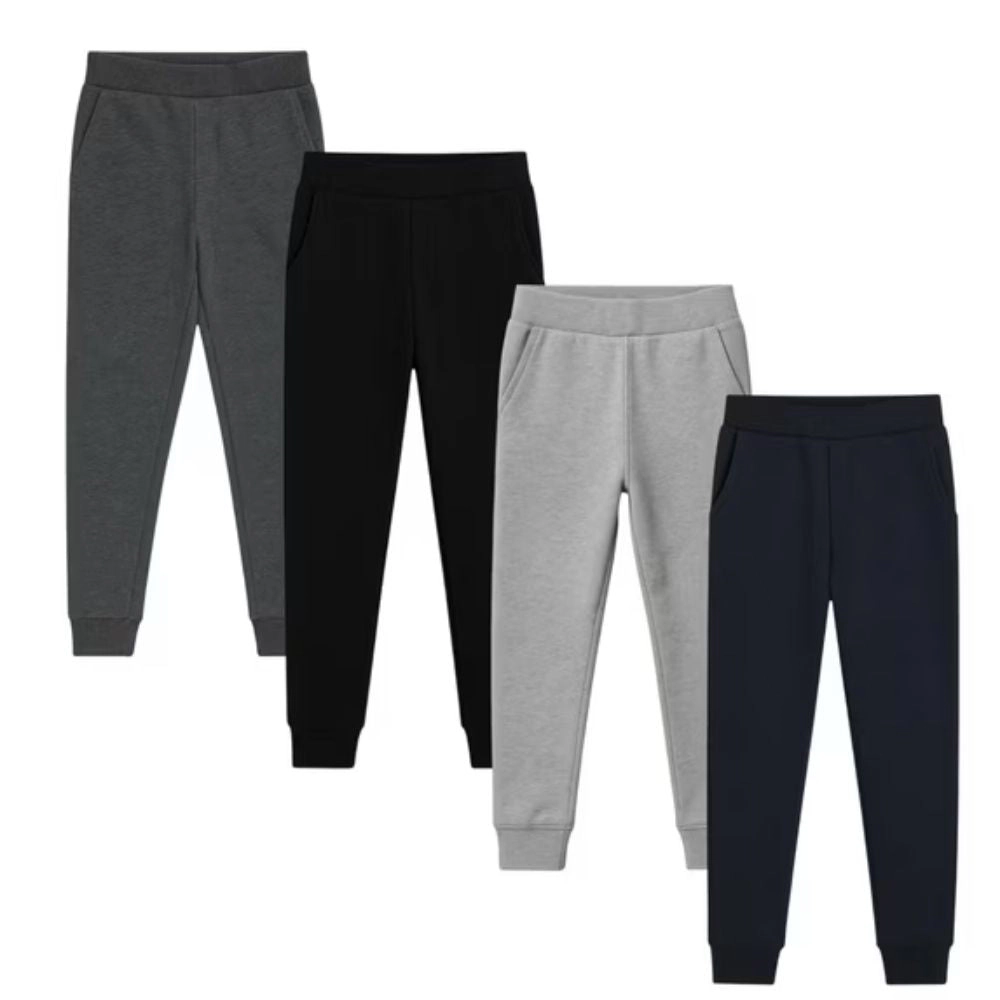 BenBen Kids' Ultra Soft Fleece Sweatpants, 4 Pack