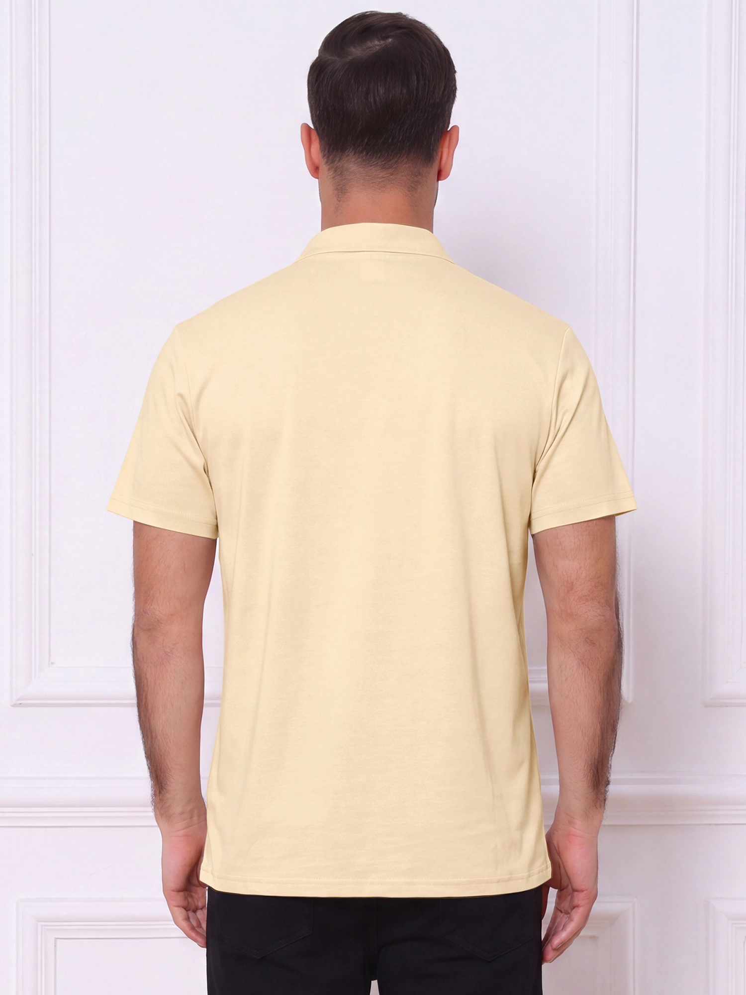 INSPIRE CHIC Men's Mock Neck Short Sleeve Casual Undershirt T-Shirt