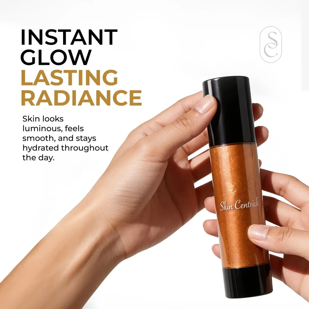 Skin Centrick | Shimmer Body Oil Mist | Radiant Glow | Mica & Glycerin | Dryness & Dullness | 100 ml
