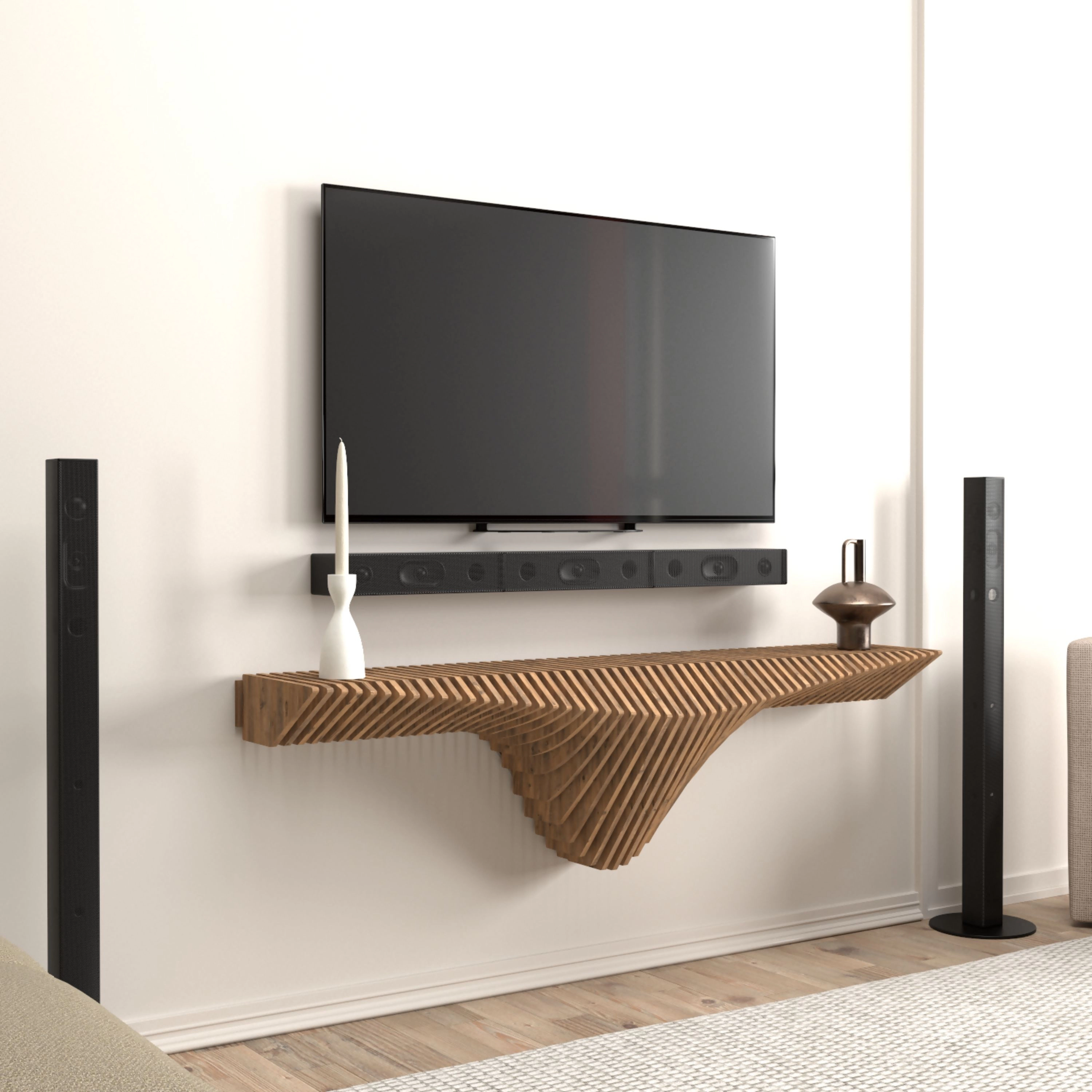 Wear Sierra 50'' Geometric Floating Wall Shelf