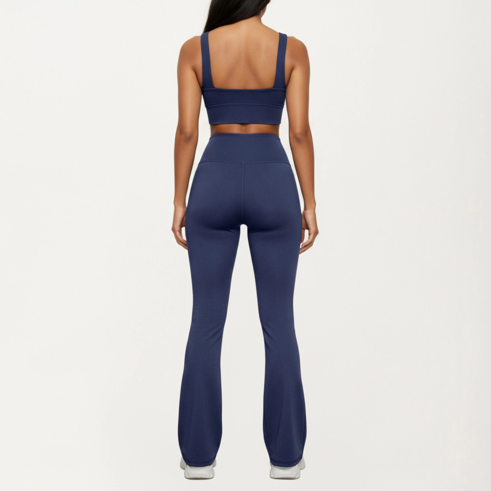Anna-Kaci Women's Flare Athletic Pants with Wide Supportive Waistband and Stretch Performance Fabric