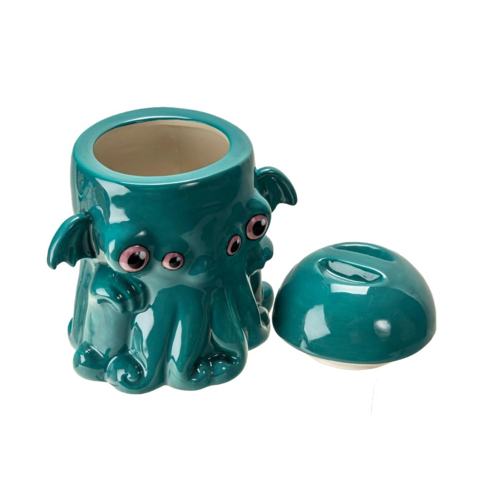 Pacific Giftware Cthulhu Kraken Turquoise Ceramic Cookie Jar Decorative Kitchen Storage