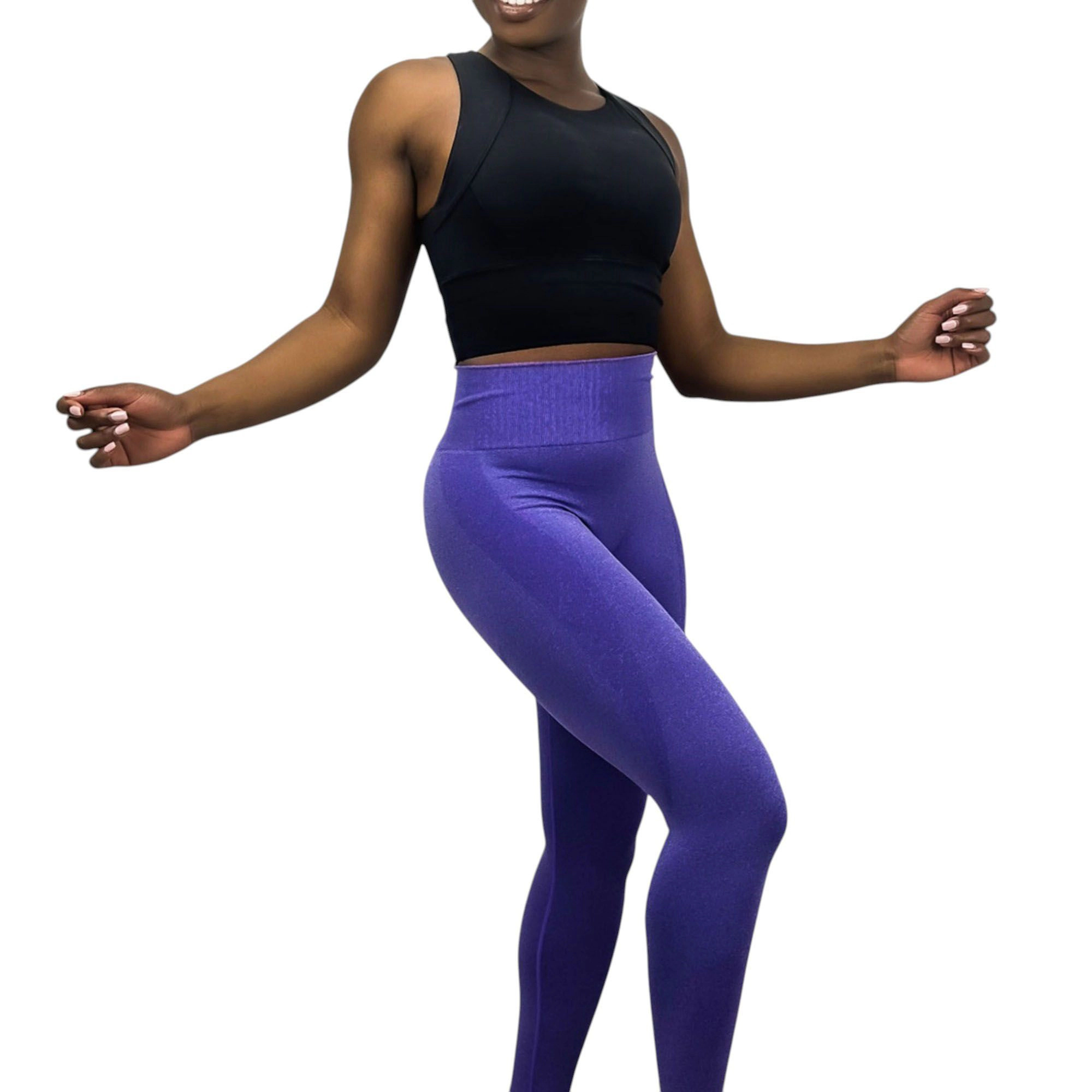 Anna-Kaci Women's High Neck Seamless Crop Tank Top with Wide Straps and Stretch Compression Fit