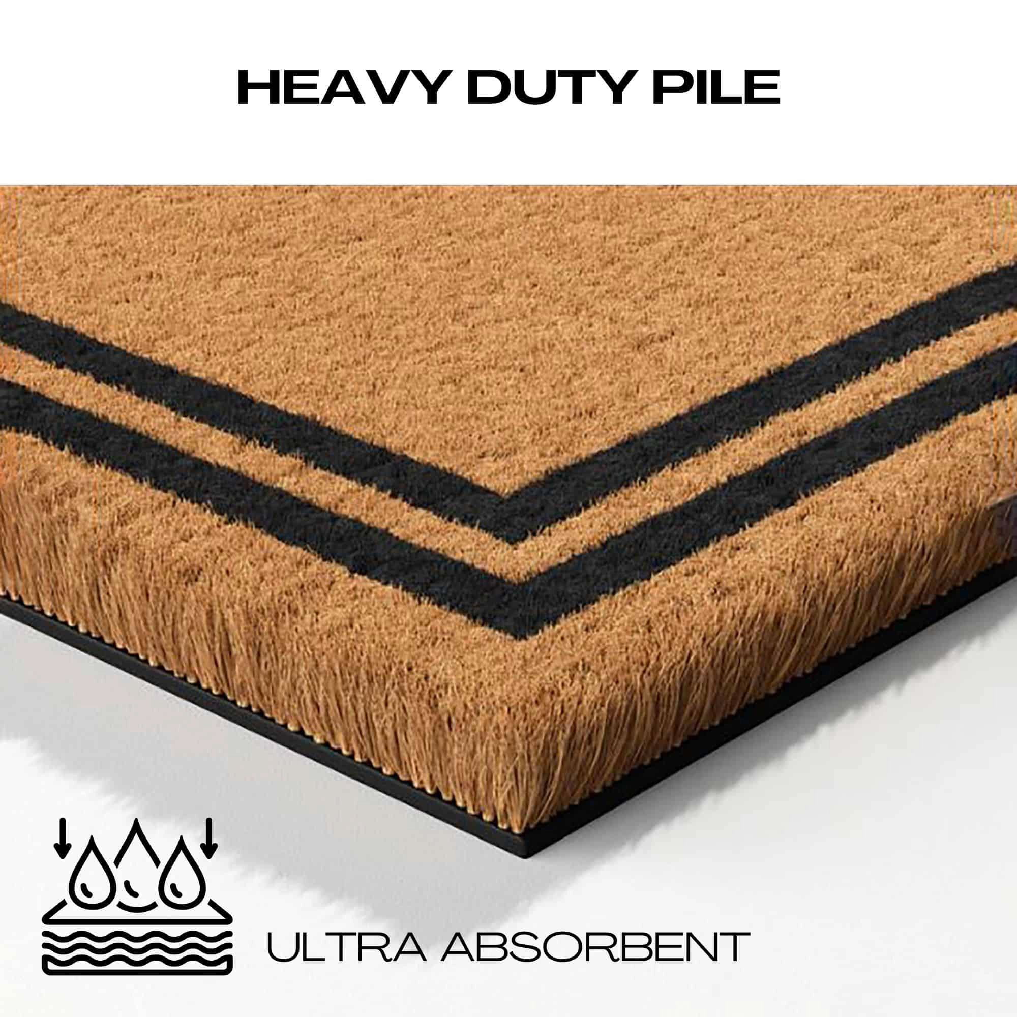 Evideco French Home Goods Natural Welcome Home Coir Doormat 48 x 18 Inches