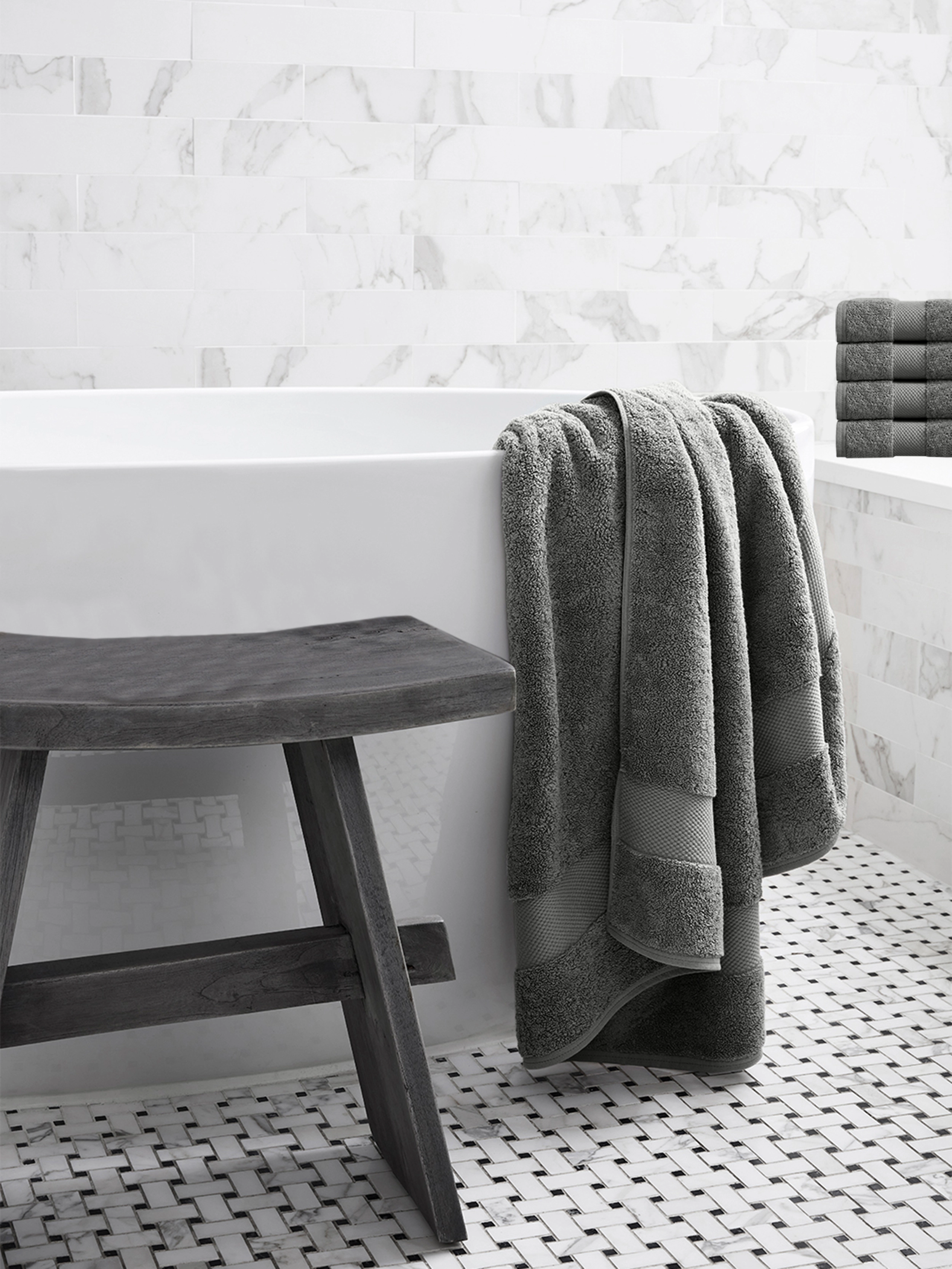 Delara Organic Cotton Luxuriously Plush Towels GOTS and Oeko-TEX Certified Feather Touch Technology Towel Set 10 Piece