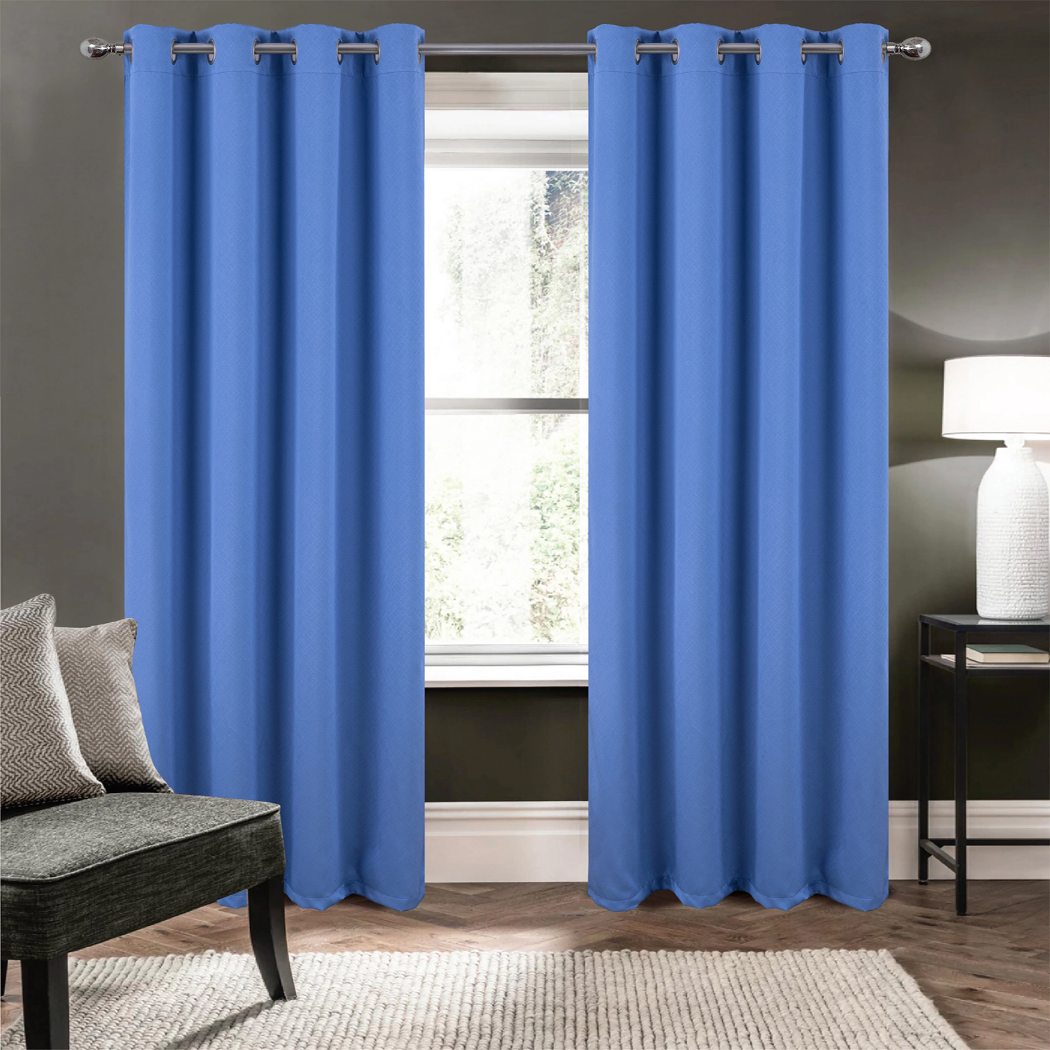 RT Designers Collection Oakley Embossed Blackout Polyester Window Curtain Grommet Panel 52" x 90