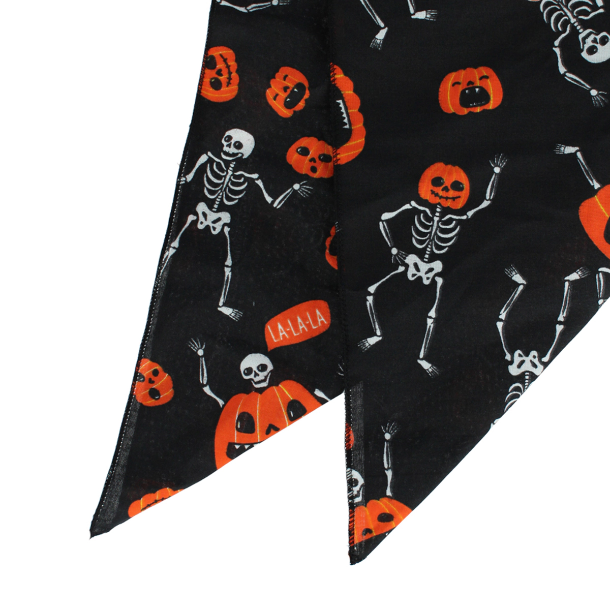 CTM Glow in the Dark Skeletons and Pumpkins Halloween Print Holiday Bandana