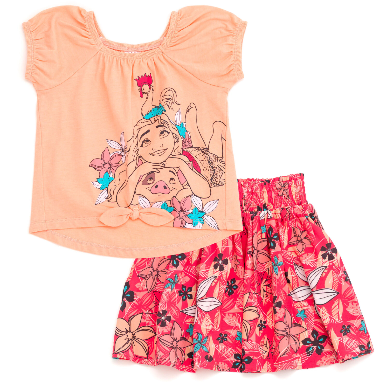 Disney Girls' 2-Piece T-Shirt and Skirt Set