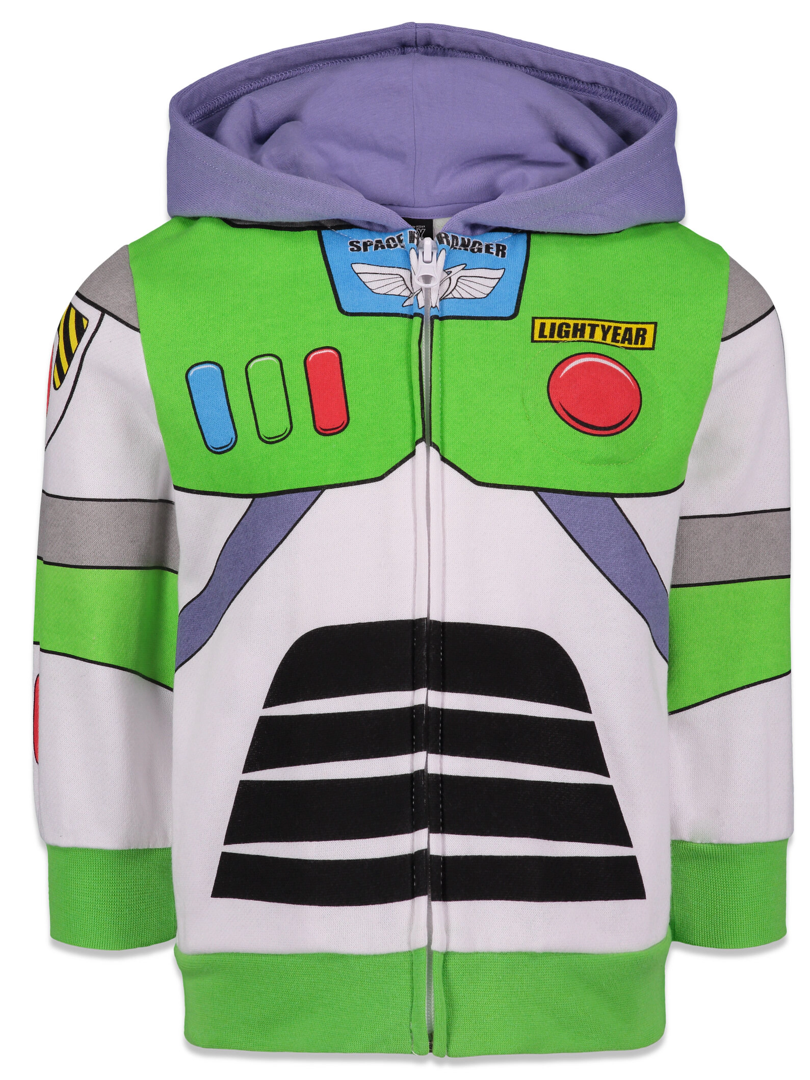 Toy Story Buzz Lightyear Cosplay Fleece Zip-Up Hoodie