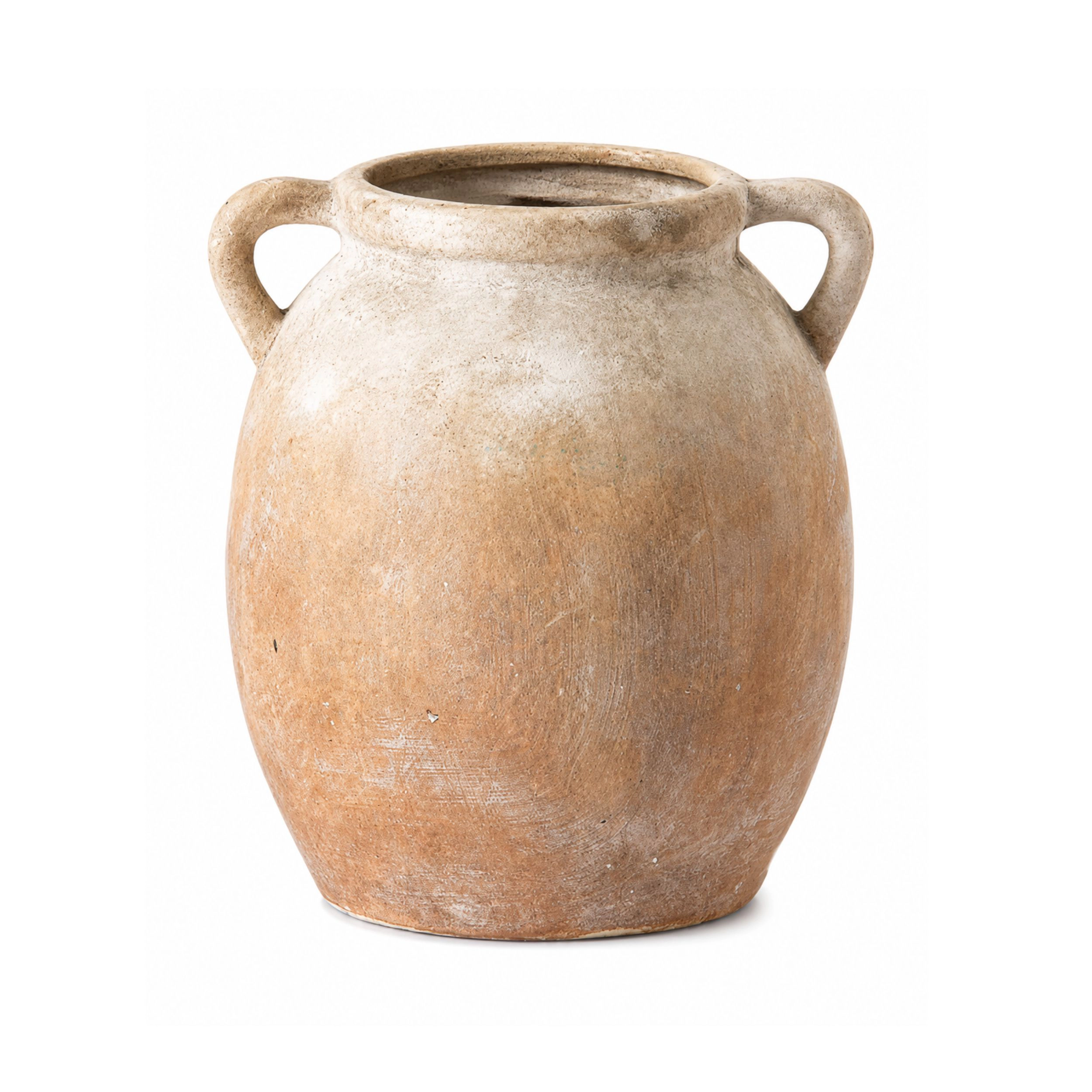 Stock Preferred 7.6 Inch Rustic Ceramic Flower Vase Farmhouse Terracotta Decorative