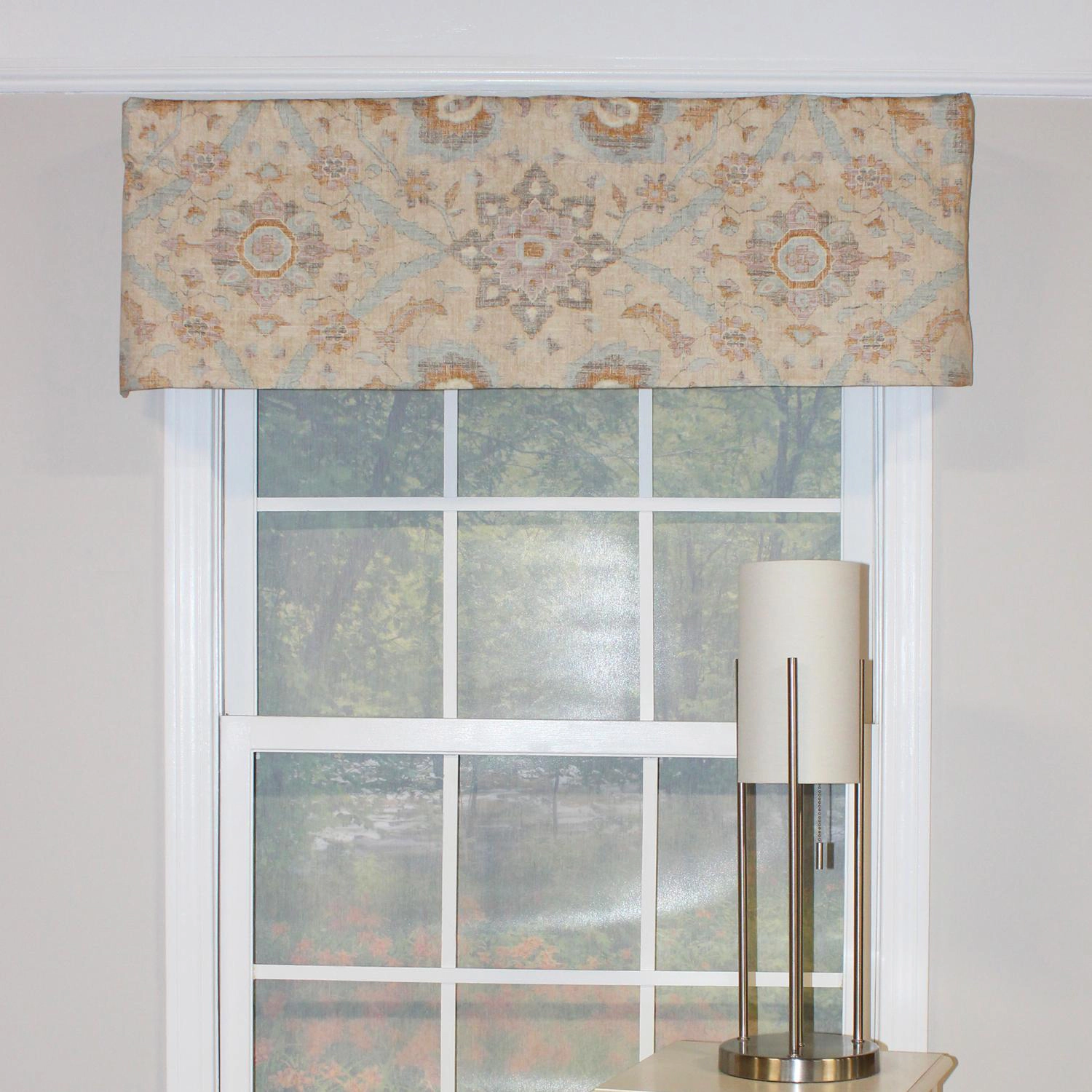 RLF Home Chavin Tailored Window Treatment Valance 3" Rod Pocket 50" x 14" Multi Powder