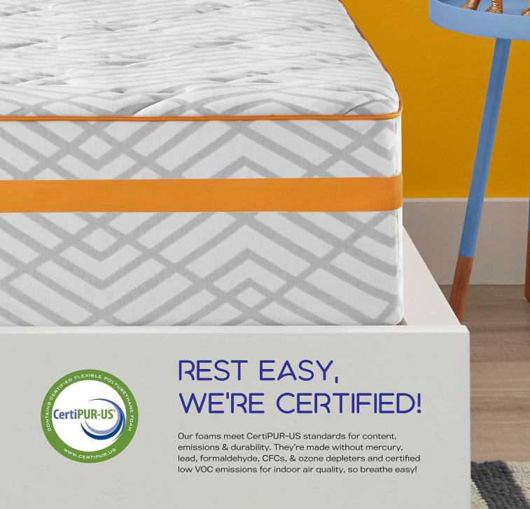 Simmons Amazon Premium Hybrid Memory Foam Mattress, 12-Inch, Queen Size, Individually Wrapped Coils