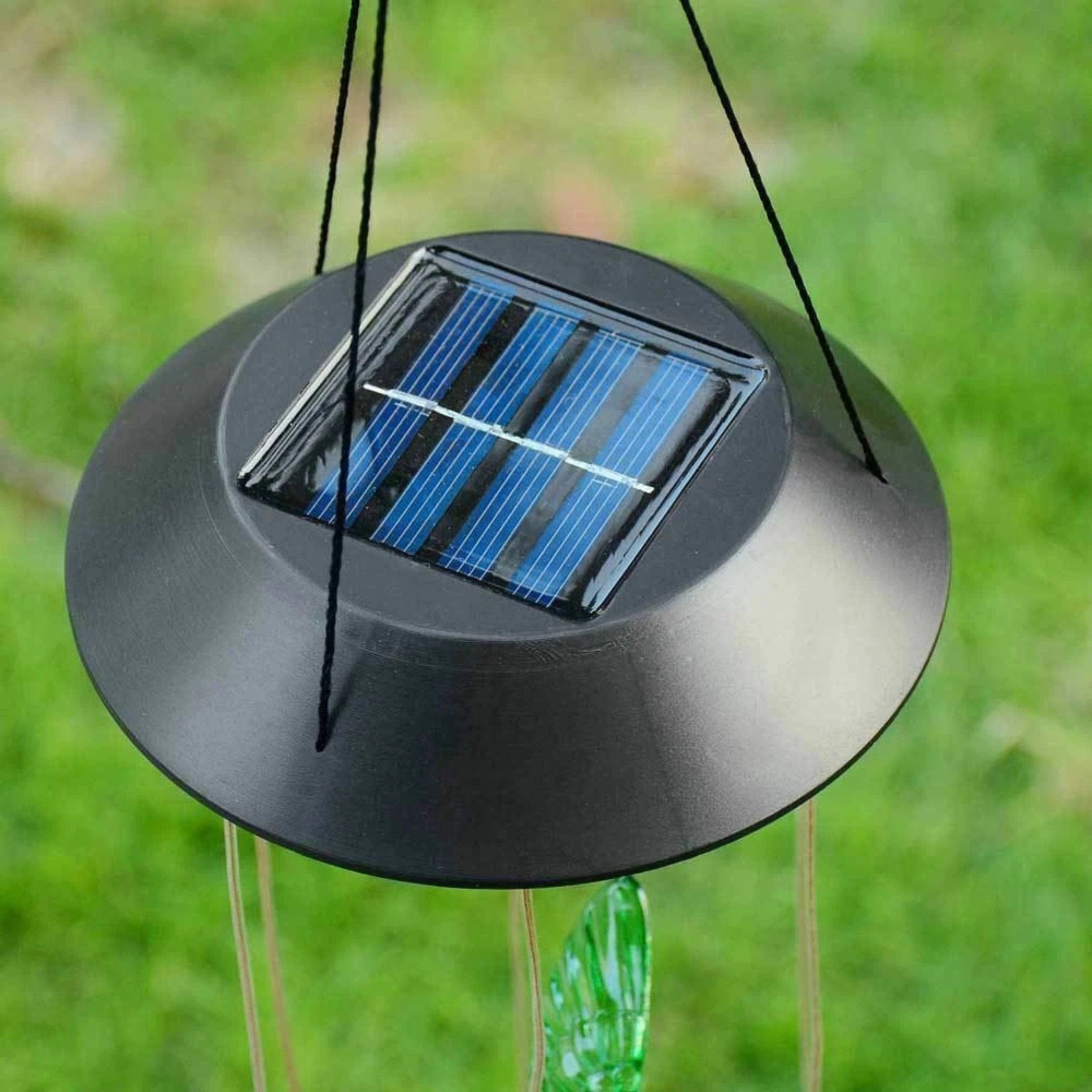 Home Collection Solar Powered Color-Changing Hummingbird LED Wind Chime