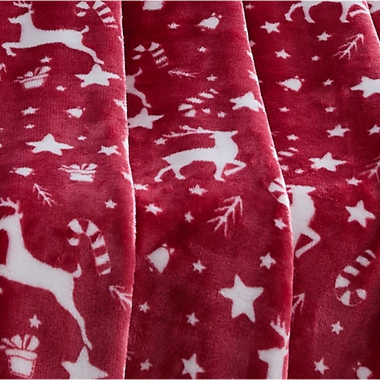 Kate Aurora Candy Canes & Christmas Reindeer Ultra Soft & Plush Accent ...
