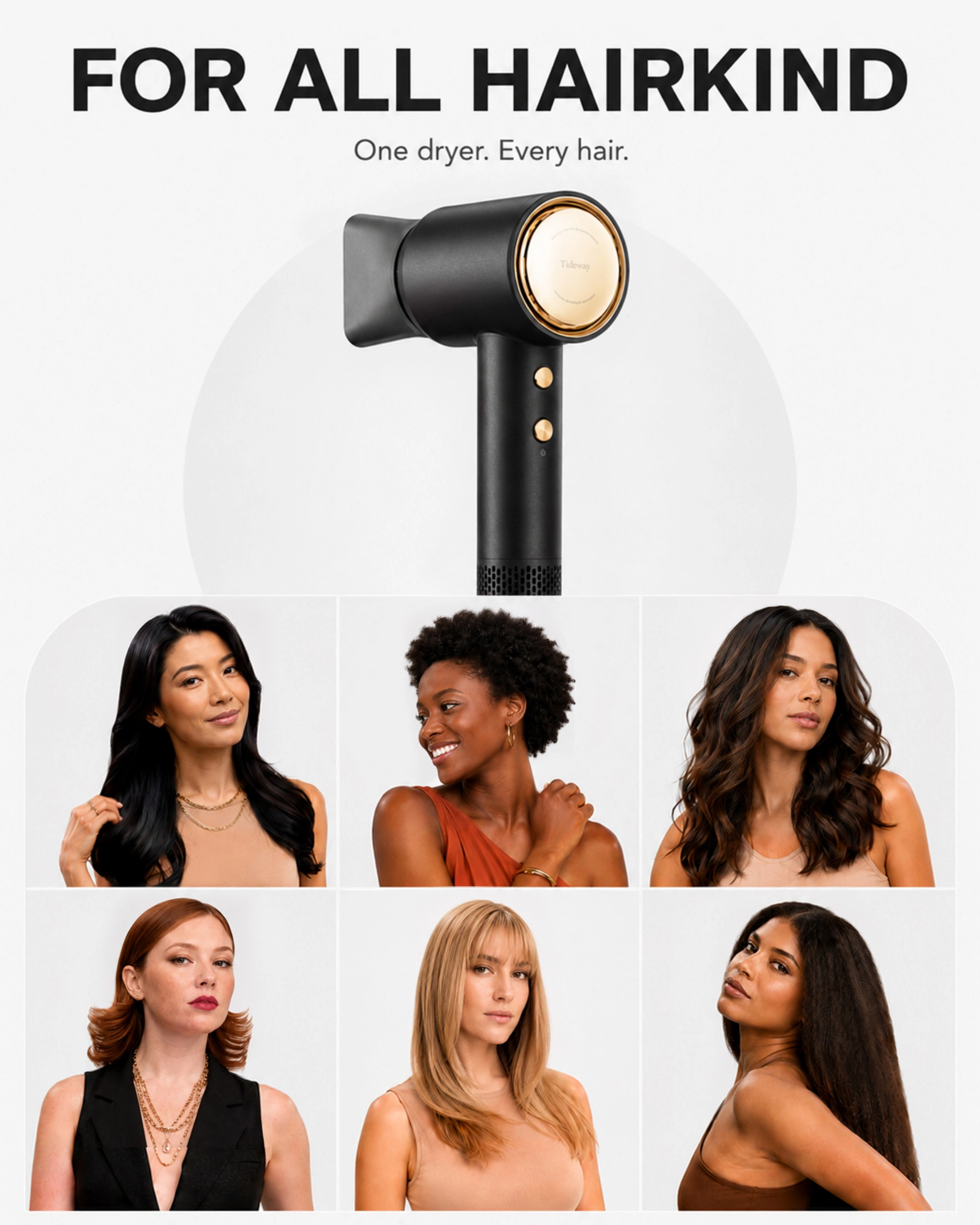 Tideway H11 AURA High-Speed Plasma Hair Dryer with Diffuser