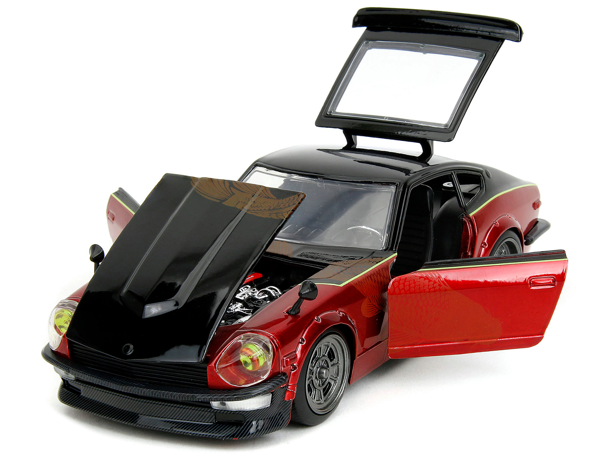 Jada 1972 Datsun 240Z Black and Red Metallic with Graphics "Fast X" (2023) Movie "Fast & Furious" Series 1/24