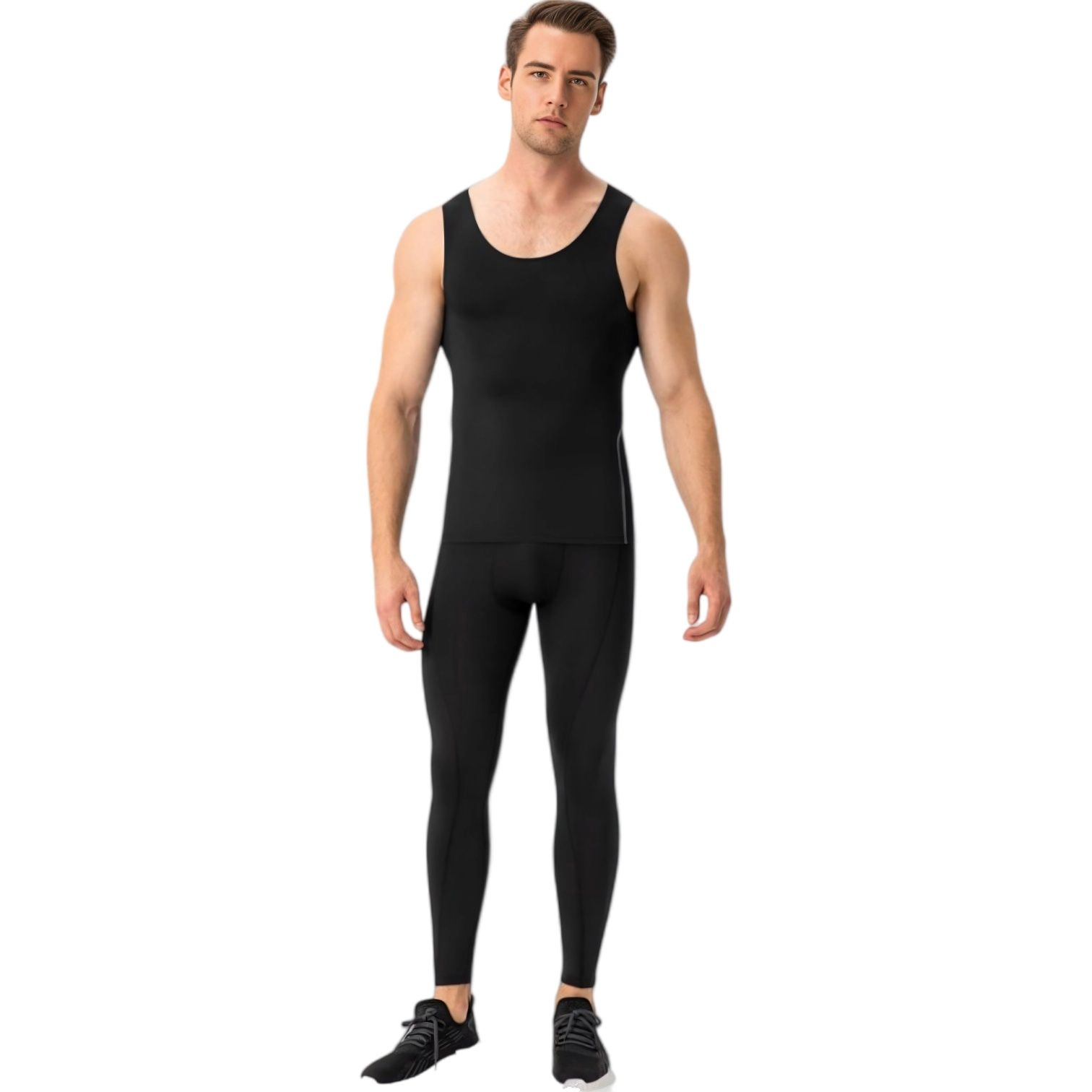 Anna-Kaci Mens Compression Scoop Neck Tank Top