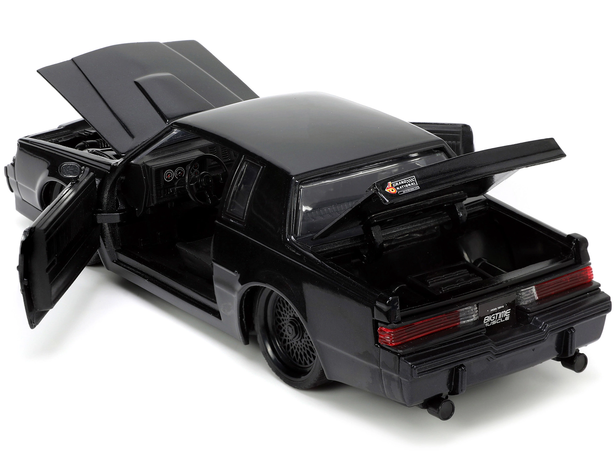 Jada 1987 Buick Grand National Black Metallic "Blackbird" "Bigtime Muscle" Series 1/24 Diecast Model Car by Jada