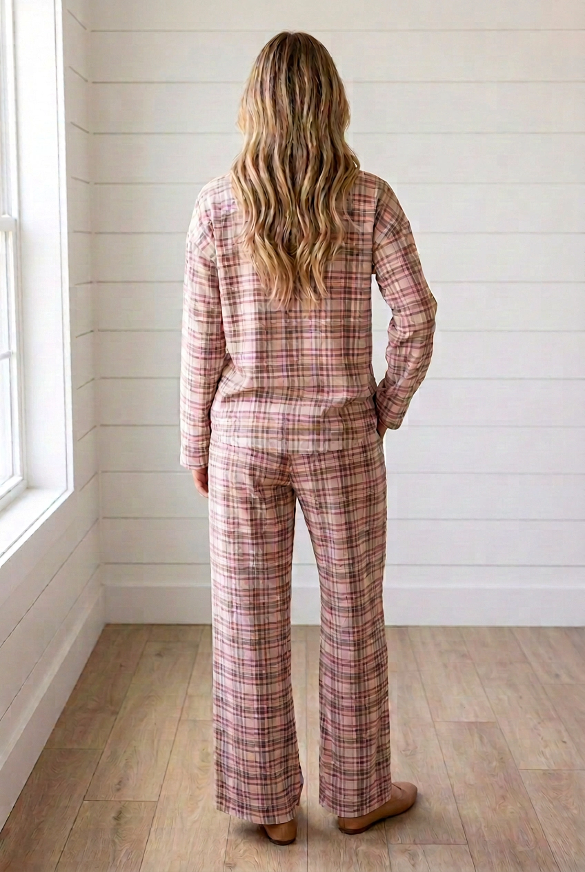 Threaded Pear Women's Valereya Long Sleeve Lounge Set