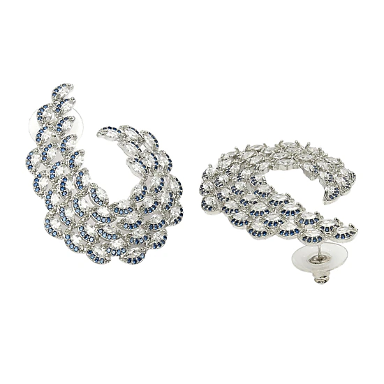 AGP PARIS Womens Diva Cubic Zirconia Cloudy Drop Earrings