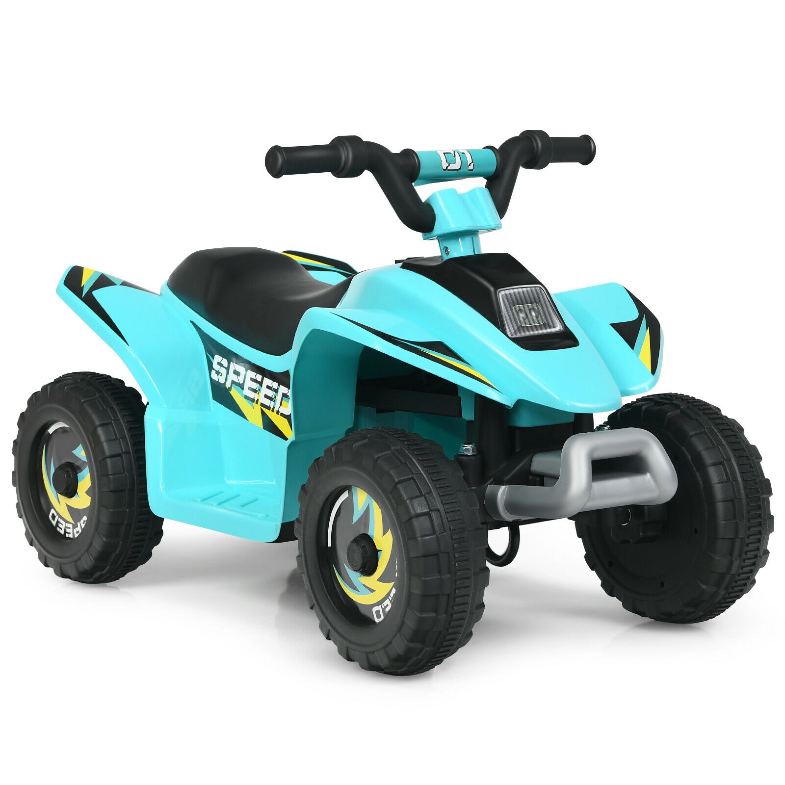 SUGIFT Blue Forward and Reverse 6V Kids Electric ATV 4-Wheel Ride-On Quad