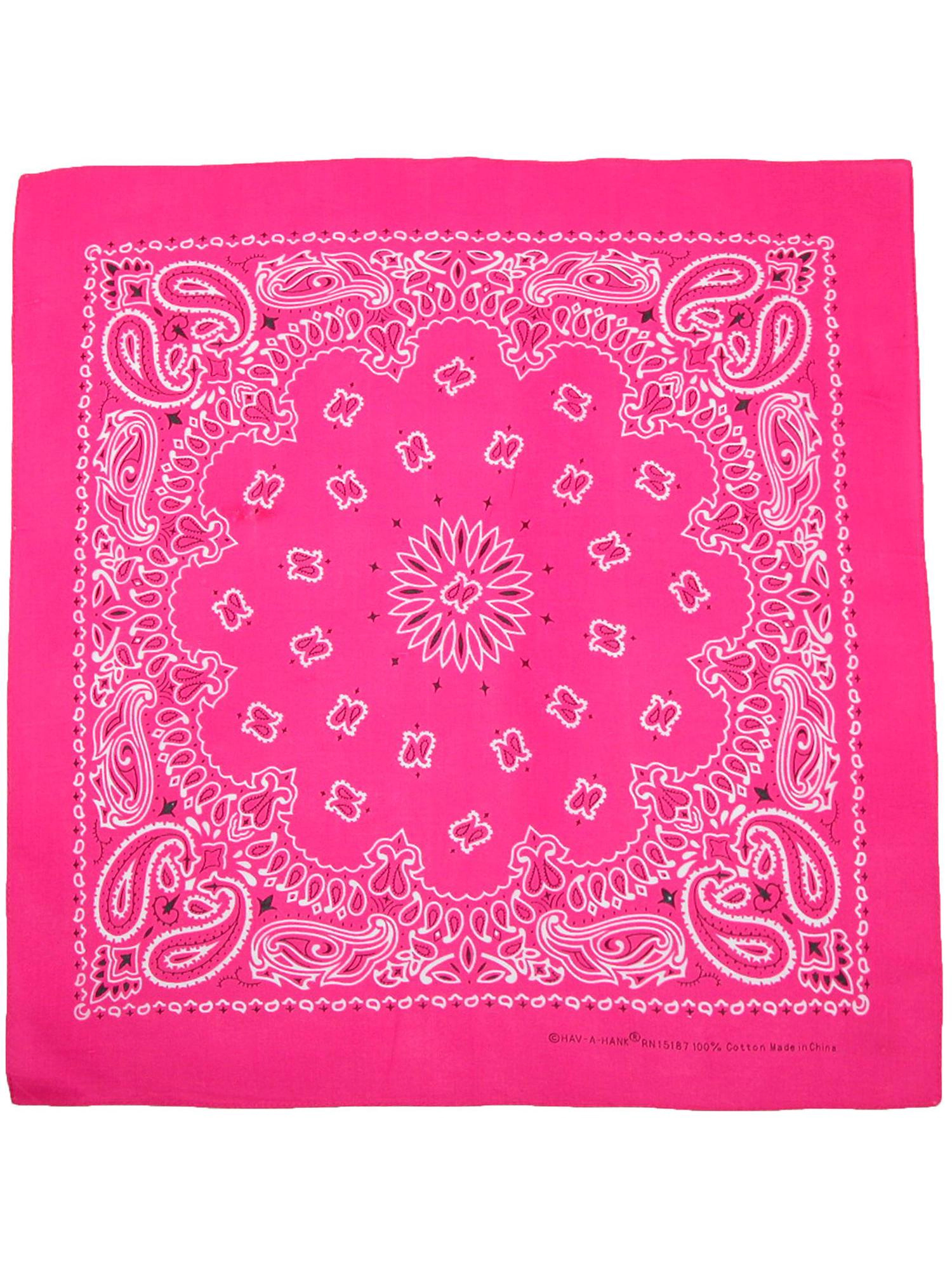 CTM® Cotton Neon Paisley Bandanas