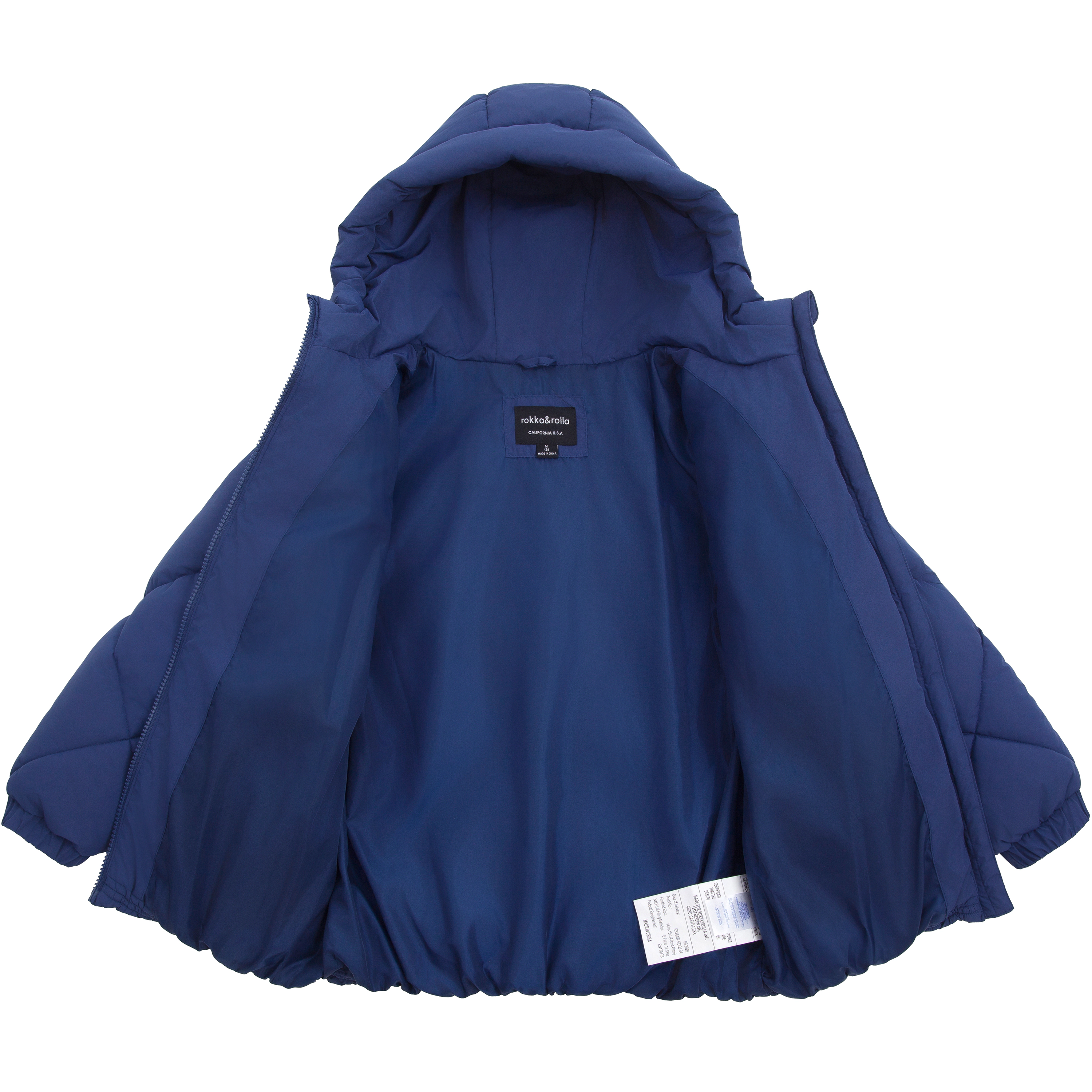 Rokka&Rolla Little & Big Kid Girls Charlotte Diamond Quilted Hooded Puffer Jacket