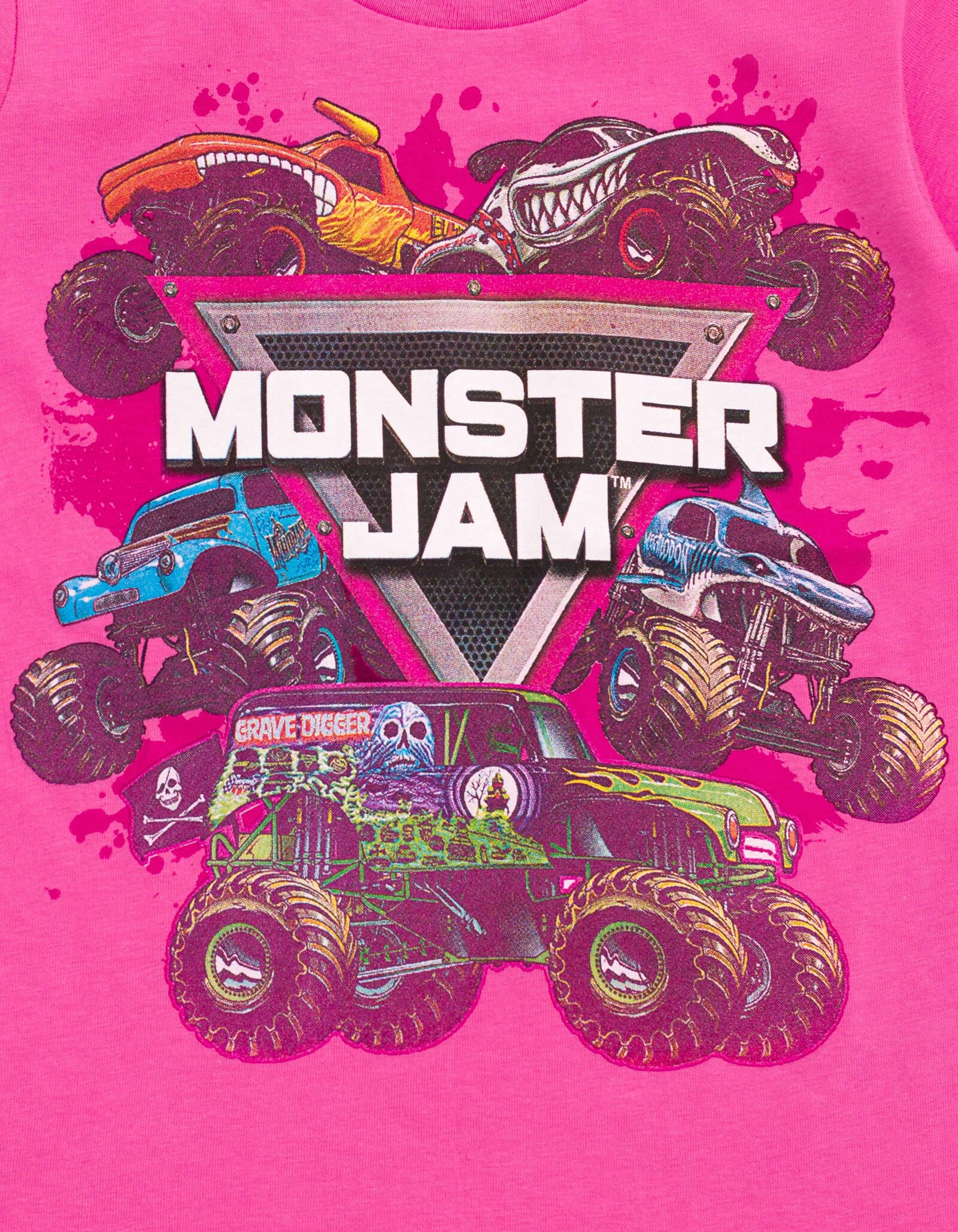 Monster Jam Girls' 2-Pack Short Sleeve T-Shirts