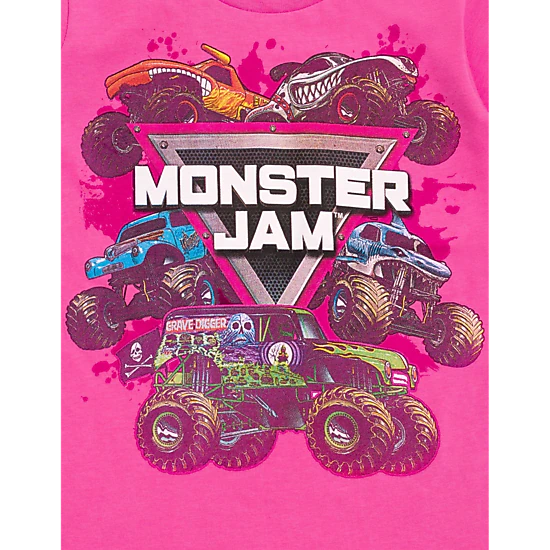 Monster Jam Girls' 2-Pack Short Sleeve T-Shirts