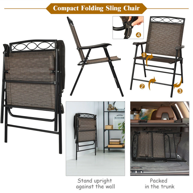 Hivvago Patio Dining Set With Patio Folding Chairs And Table