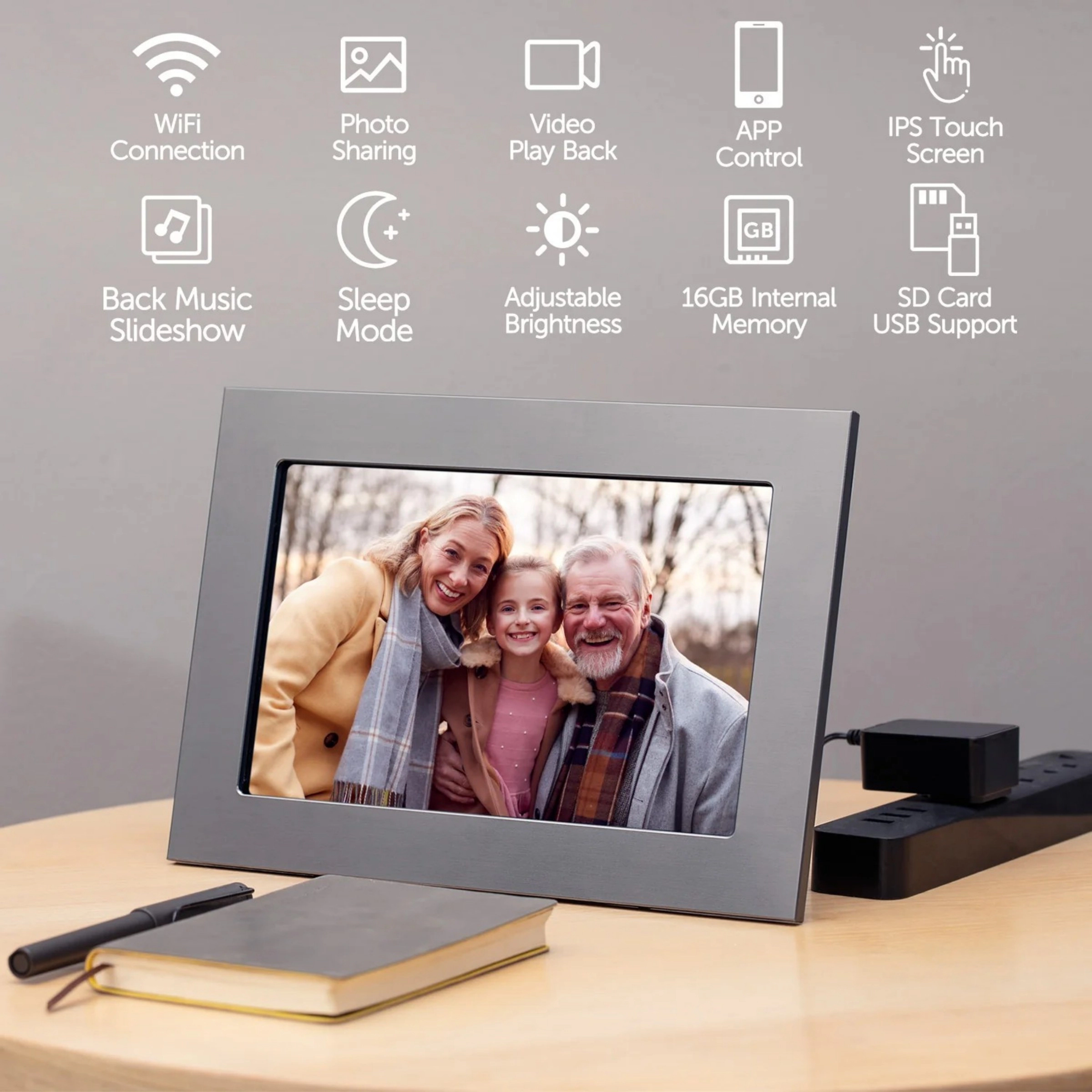 Eco4life 10.1" WiFi Digital Picture Frame Instant Photo Share