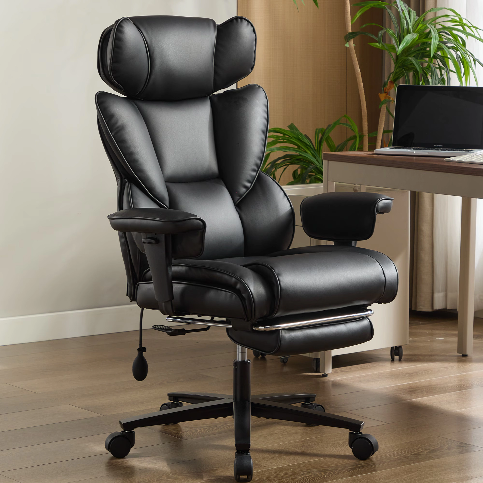 Platinum-Level Office Chairs Big and Tall Ergonomic Office Chair With Foot Rest And Inflatable Lumbar