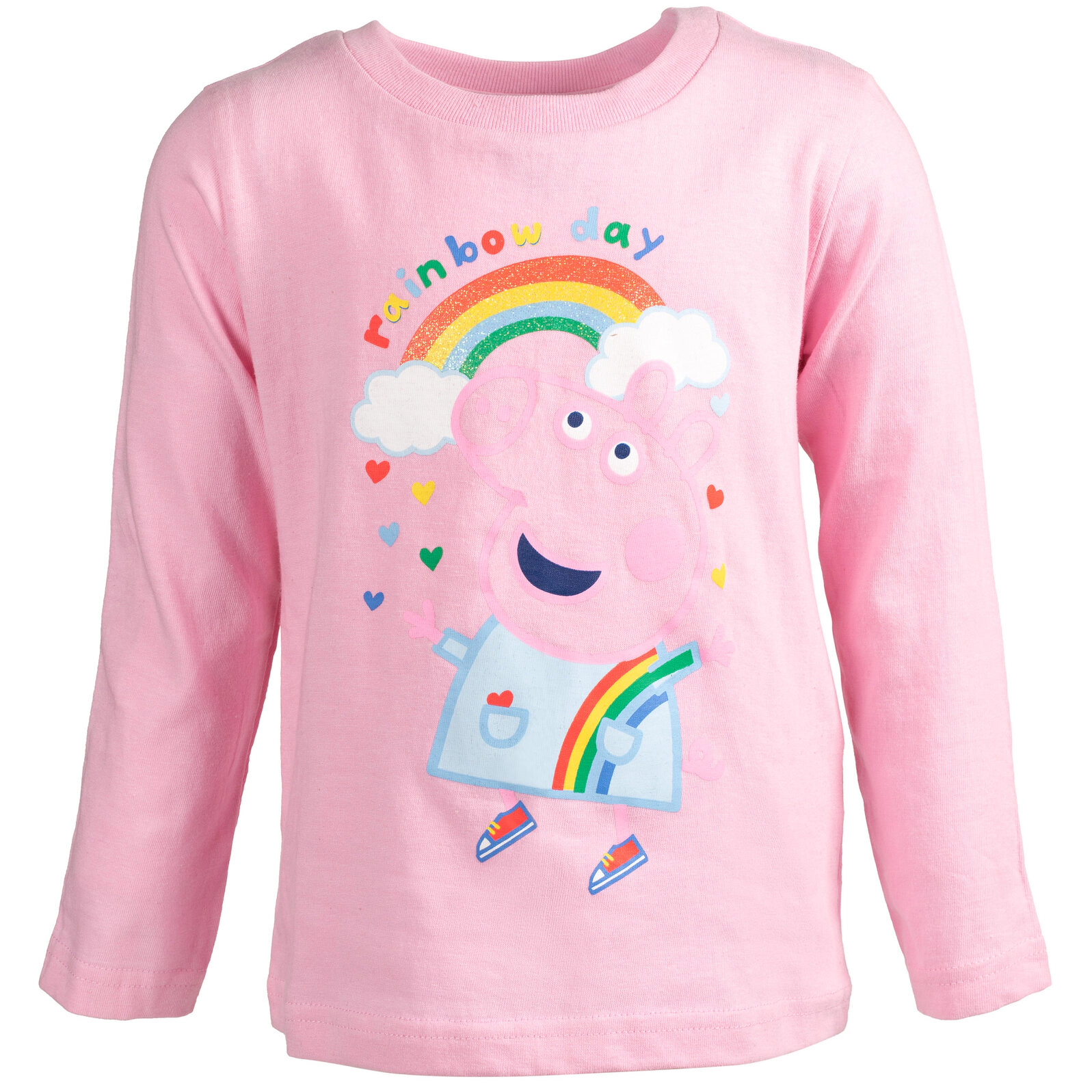 Peppa Pig Girls' 2-Pack Glitter Long Sleeve T-Shirts