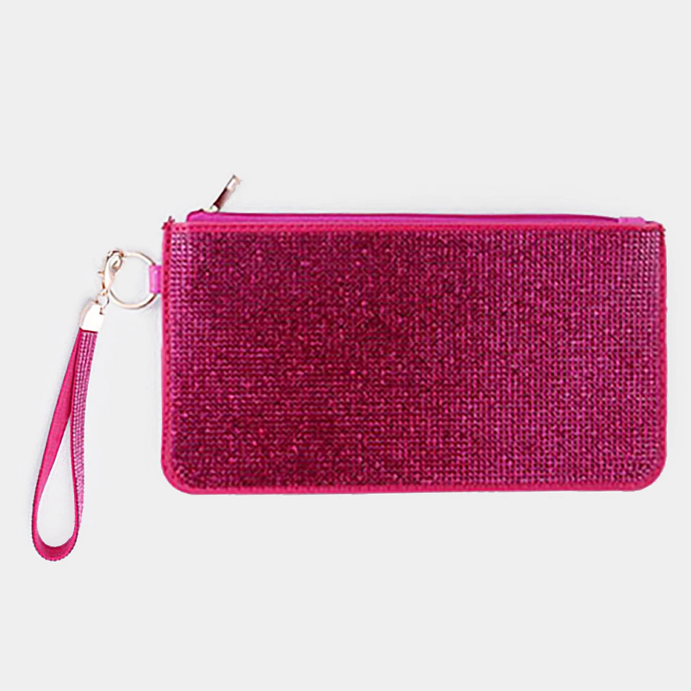 Fashnzfab Double Sided Bling Wristlet Wallet/Clutch Bag