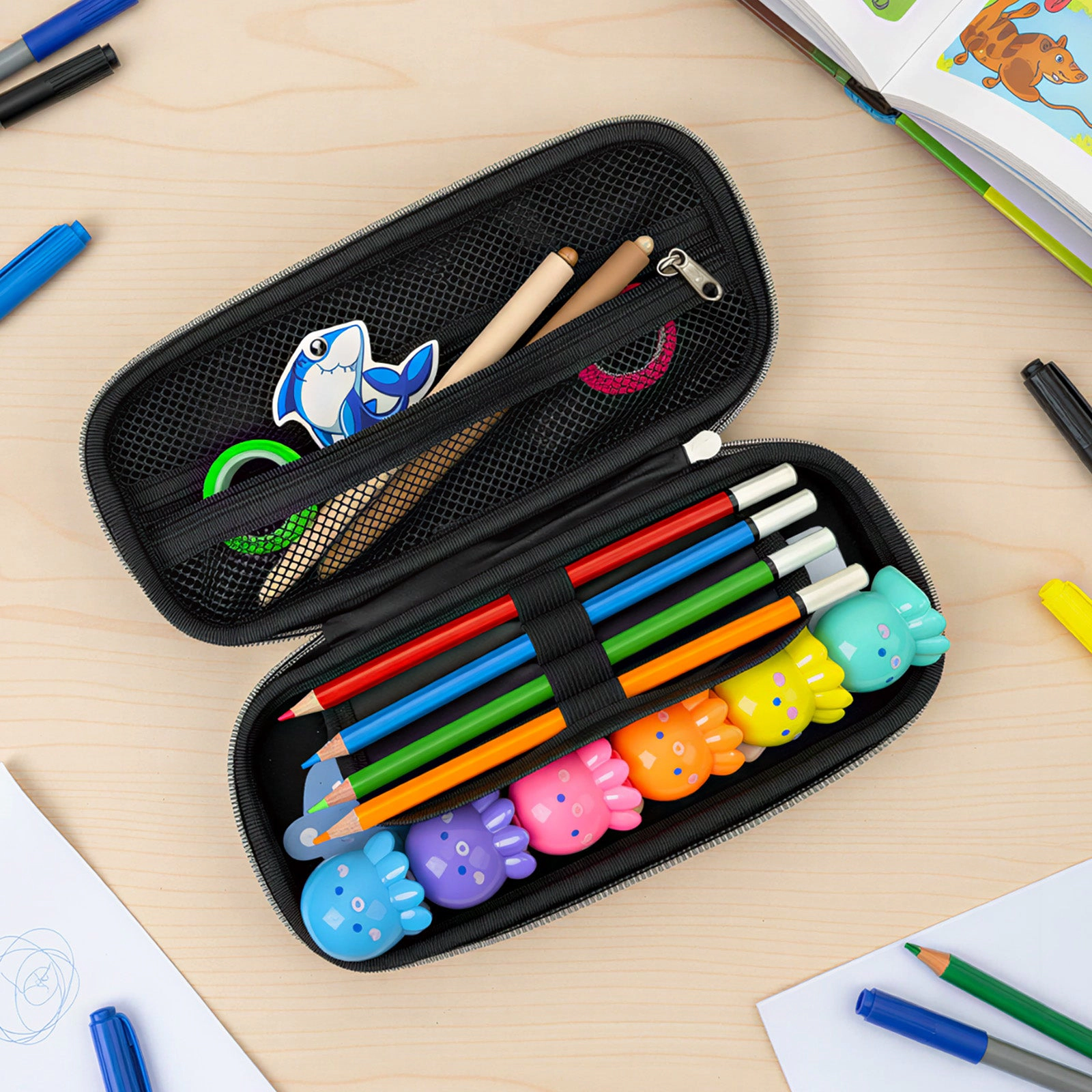 Wrapables 3D Sports Car EVA Hard Shell Pencil Case
