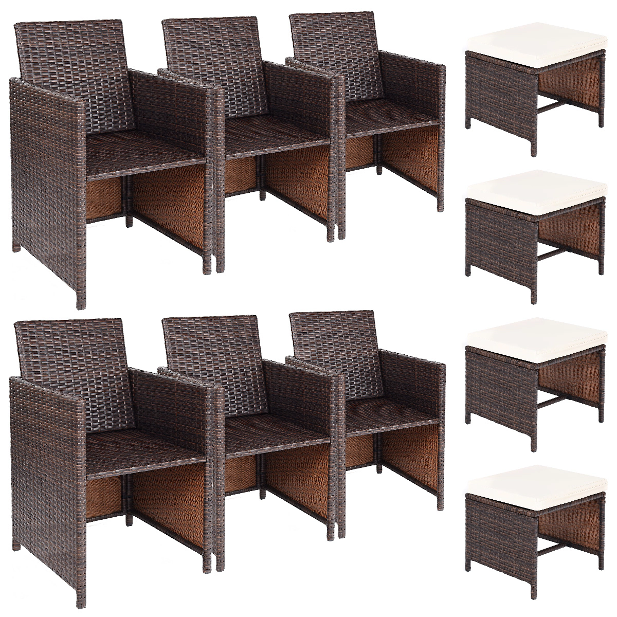 LJG 10 Pieces Outdoor Patio Dining Set