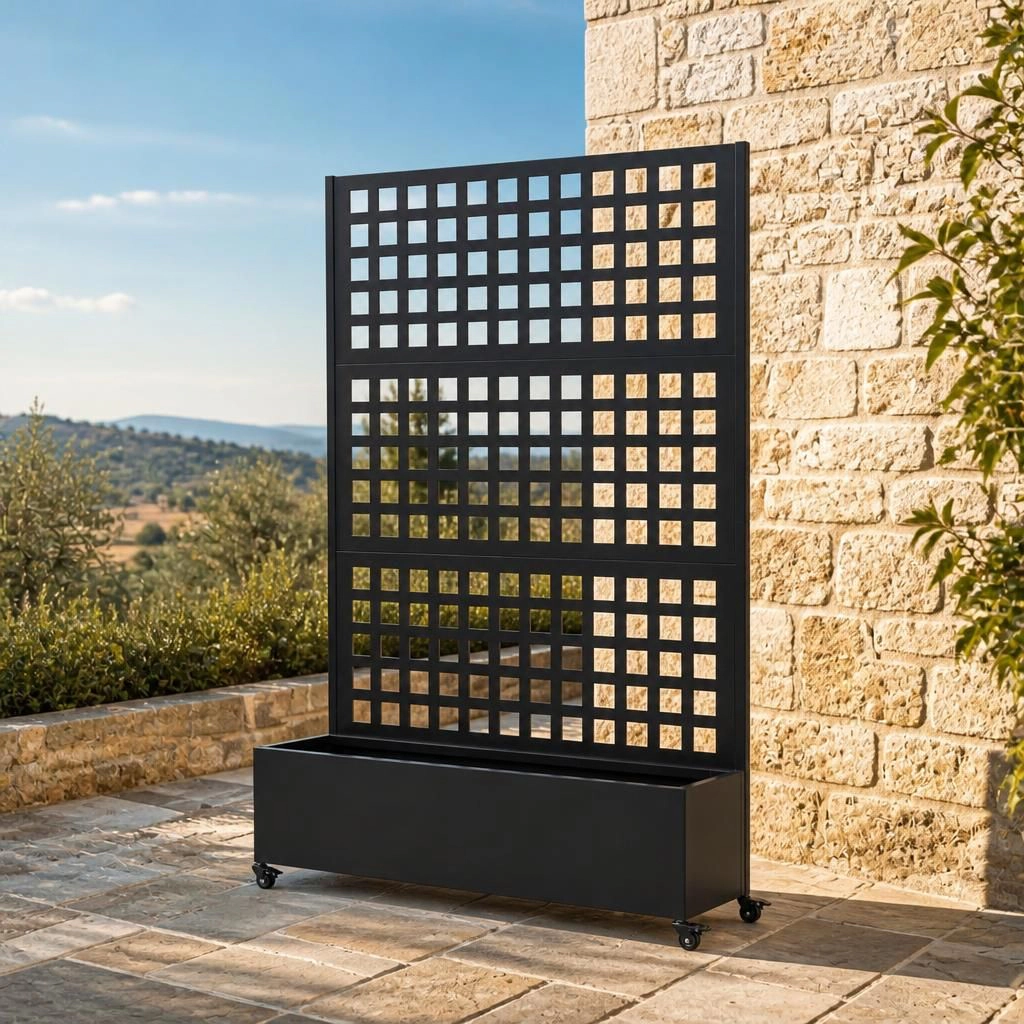 WOW PIONEER Tall Freestanding Metal Garden Planter