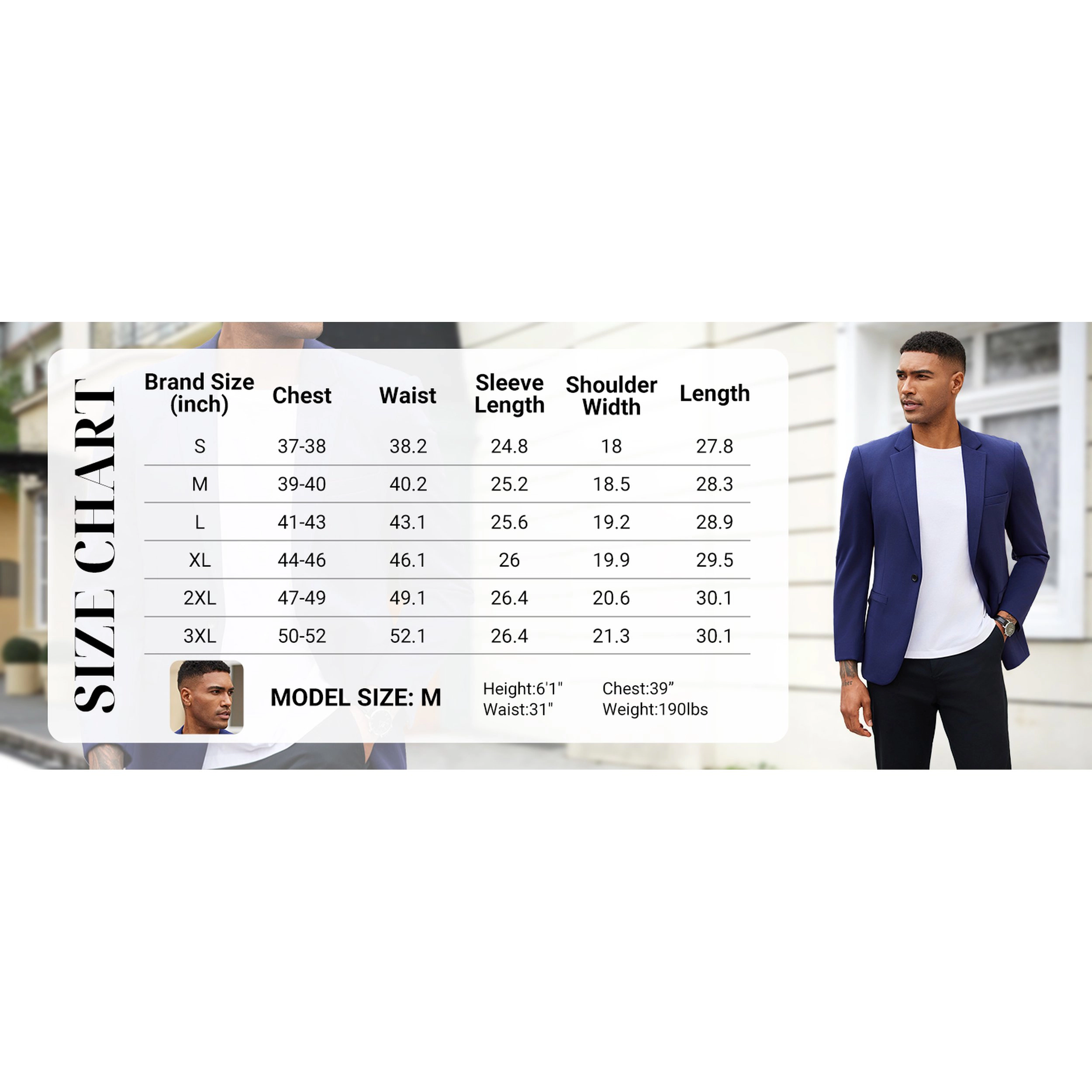 COOFANDY Men's Slim Fit Notch Lapel Casual Blazer Sport Coat Suit Jacket