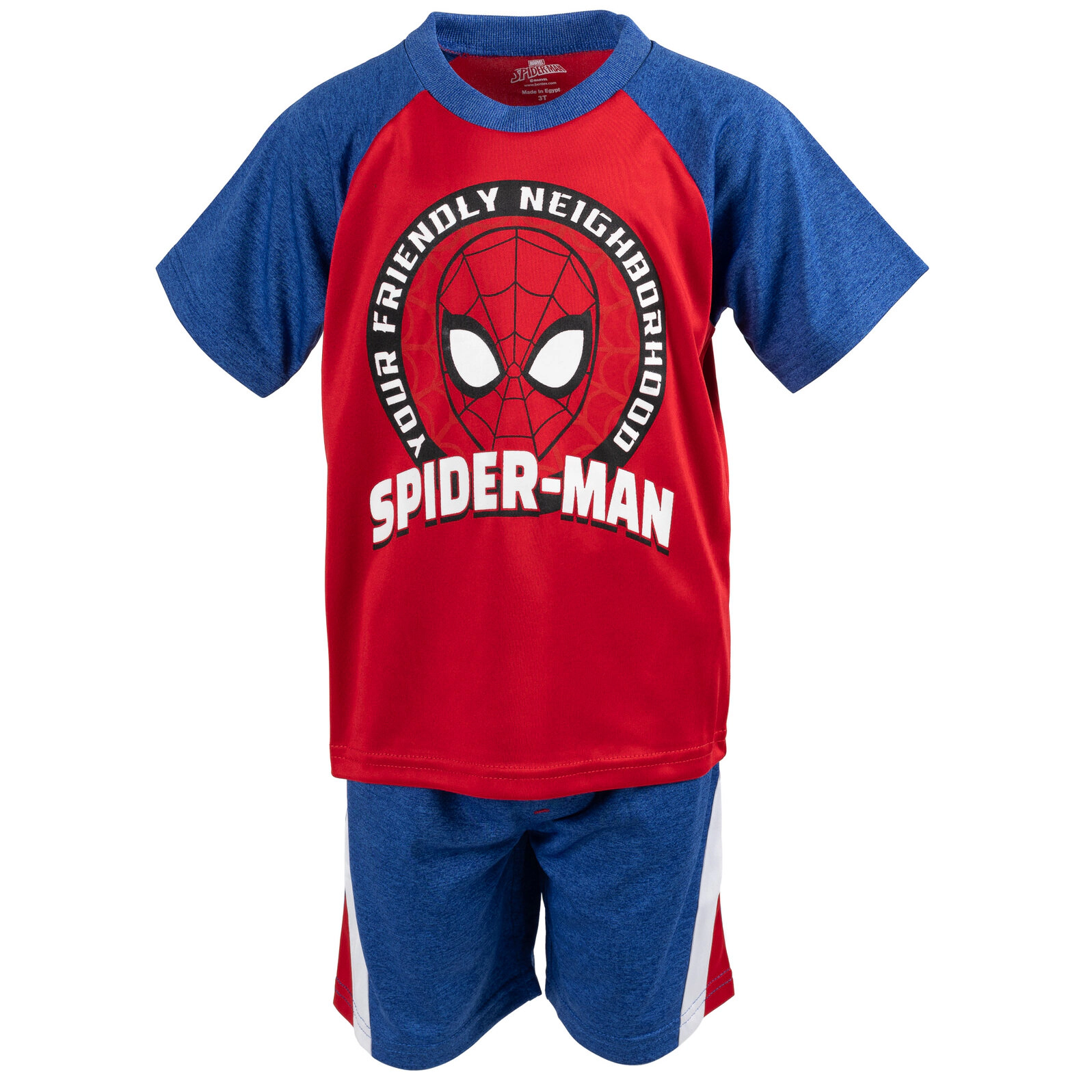 Marvel Spider-Man Boys' Athletic 3-Piece Tee Tank and Shorts Set