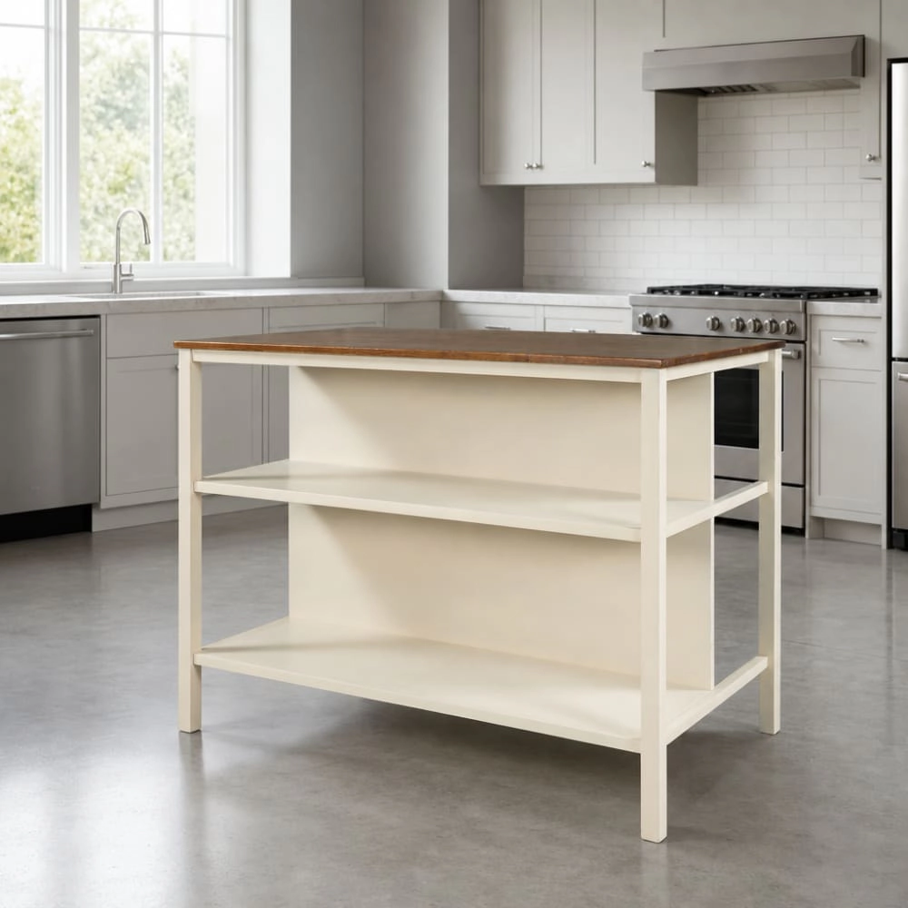 ELEMENT ACE Solid Wood Kitchen Island Cart