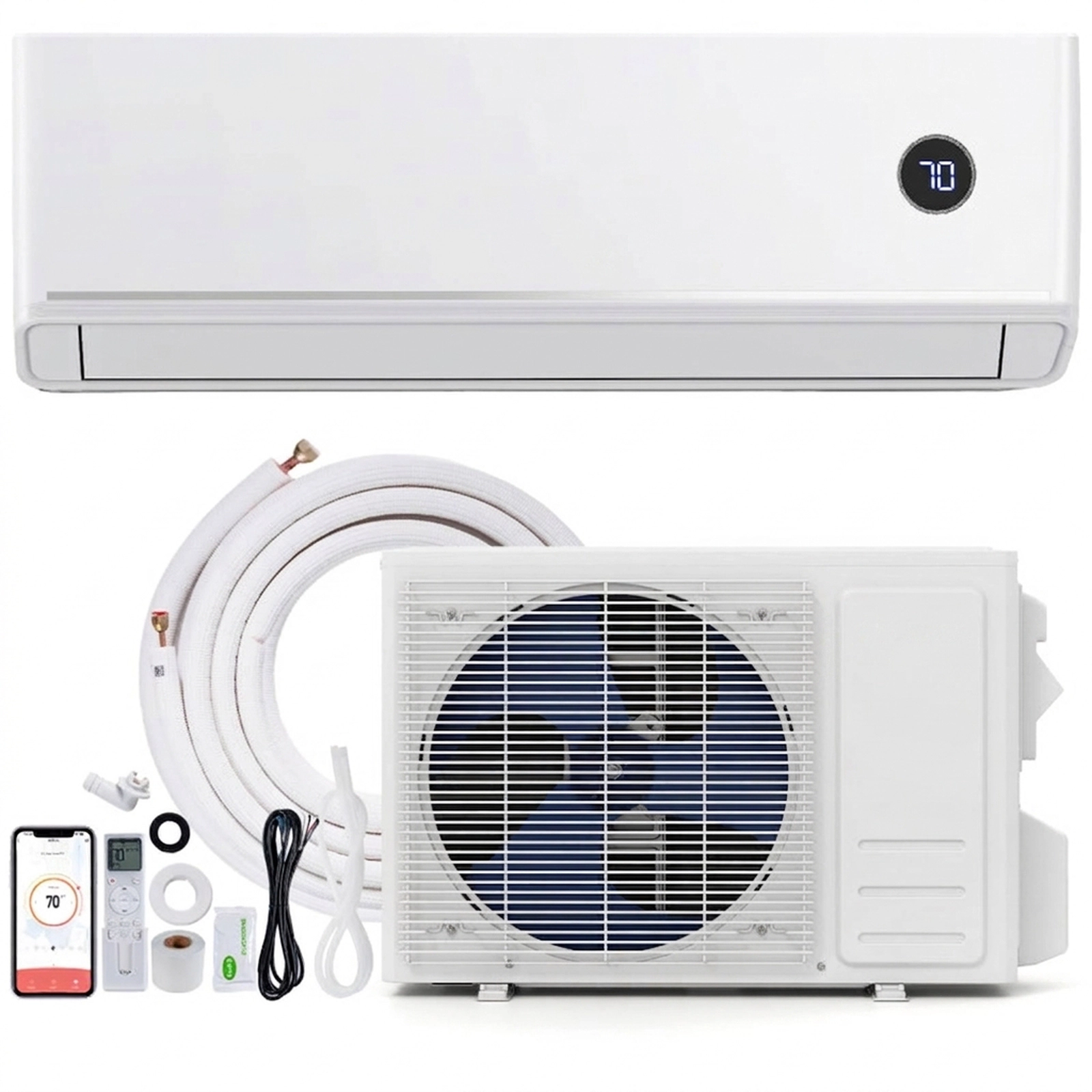 SUGIFT 12000-BTU 18.1-SEER2 115V 600-sq ft WiFi Inverter Ductless Mini Split Air Conditioner with Heat Pump