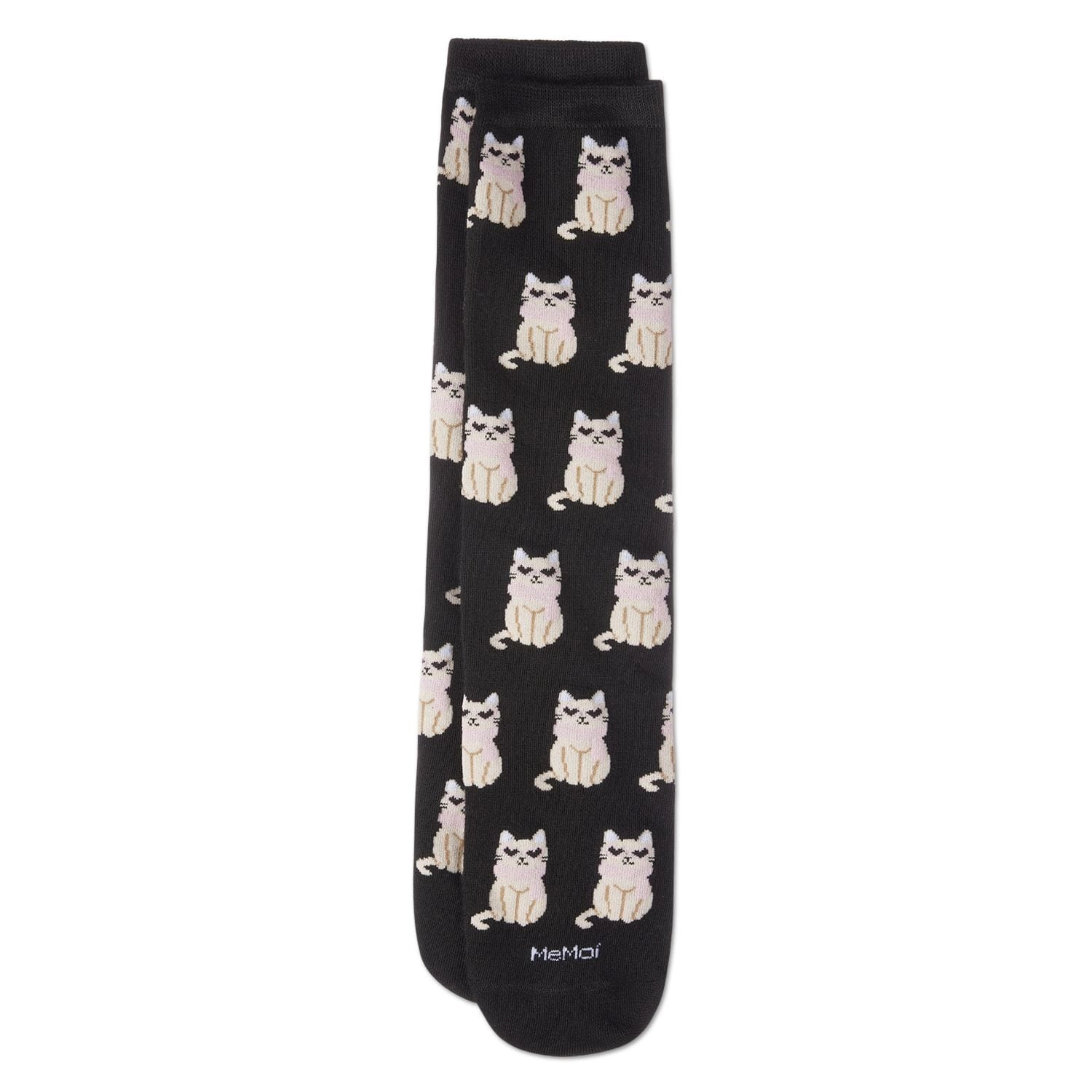 MeMoi Women's "Always Be Furbulous" Cat-Themed Novelty Crew Socks