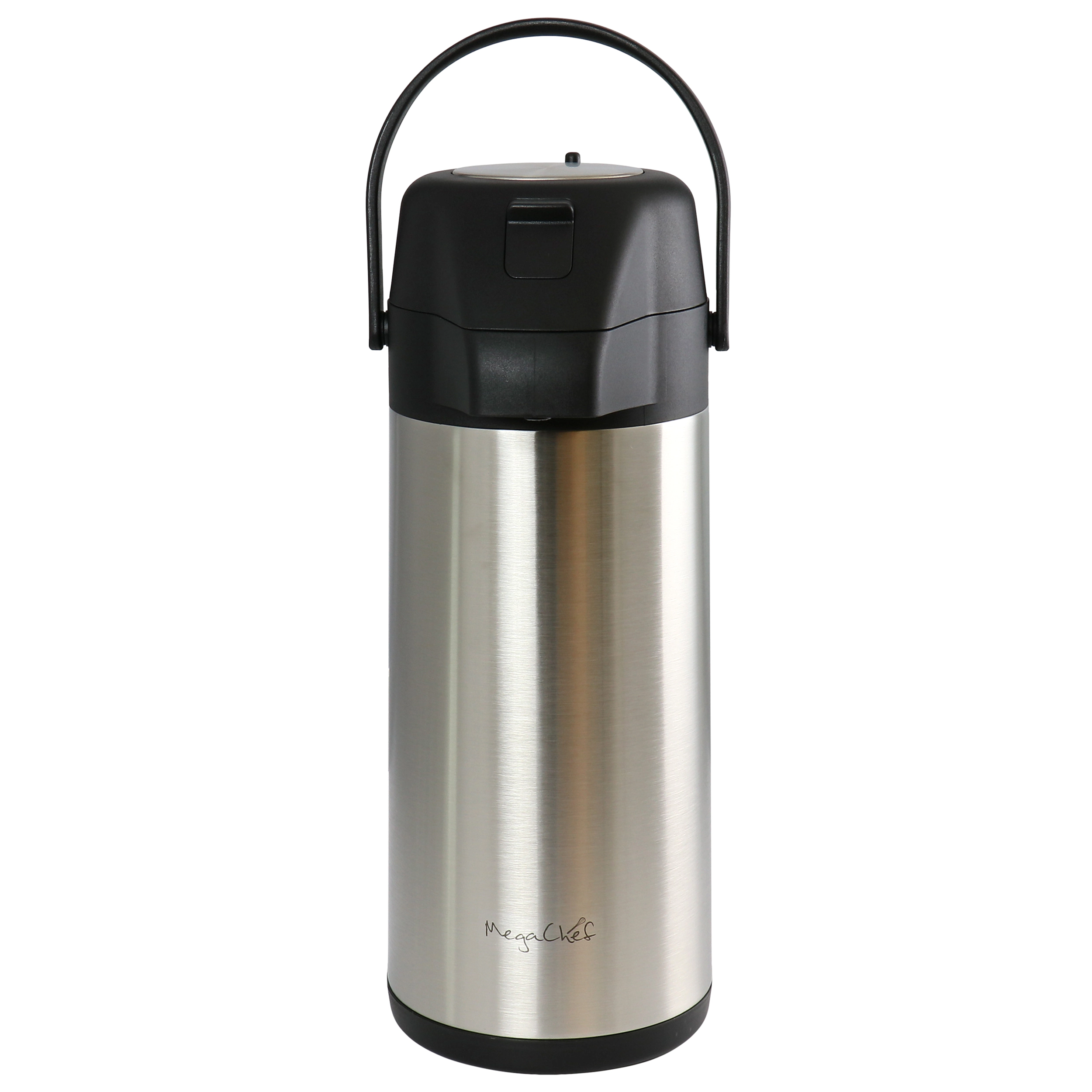 MegaChef 3.17 Quart Stainless Steel Vacuum Body Pump Cap Air Pot