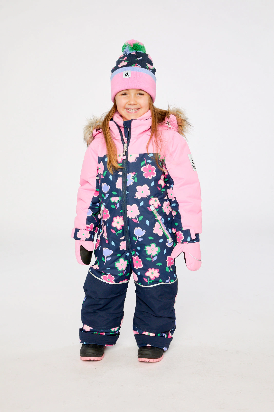 Deux par Girls Floral Print One Piece Discover Snowsuit